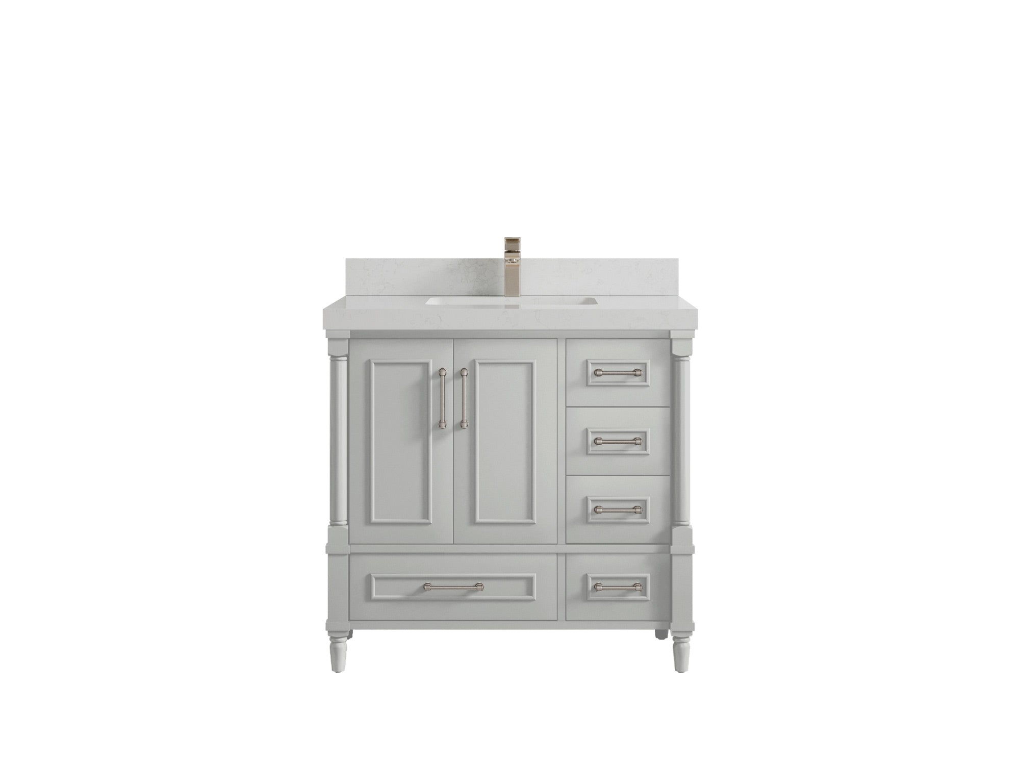Aberdeen 36 in. W x 22 in. D Center Sink Bathroom Vanity - Willow Bath and Vanity