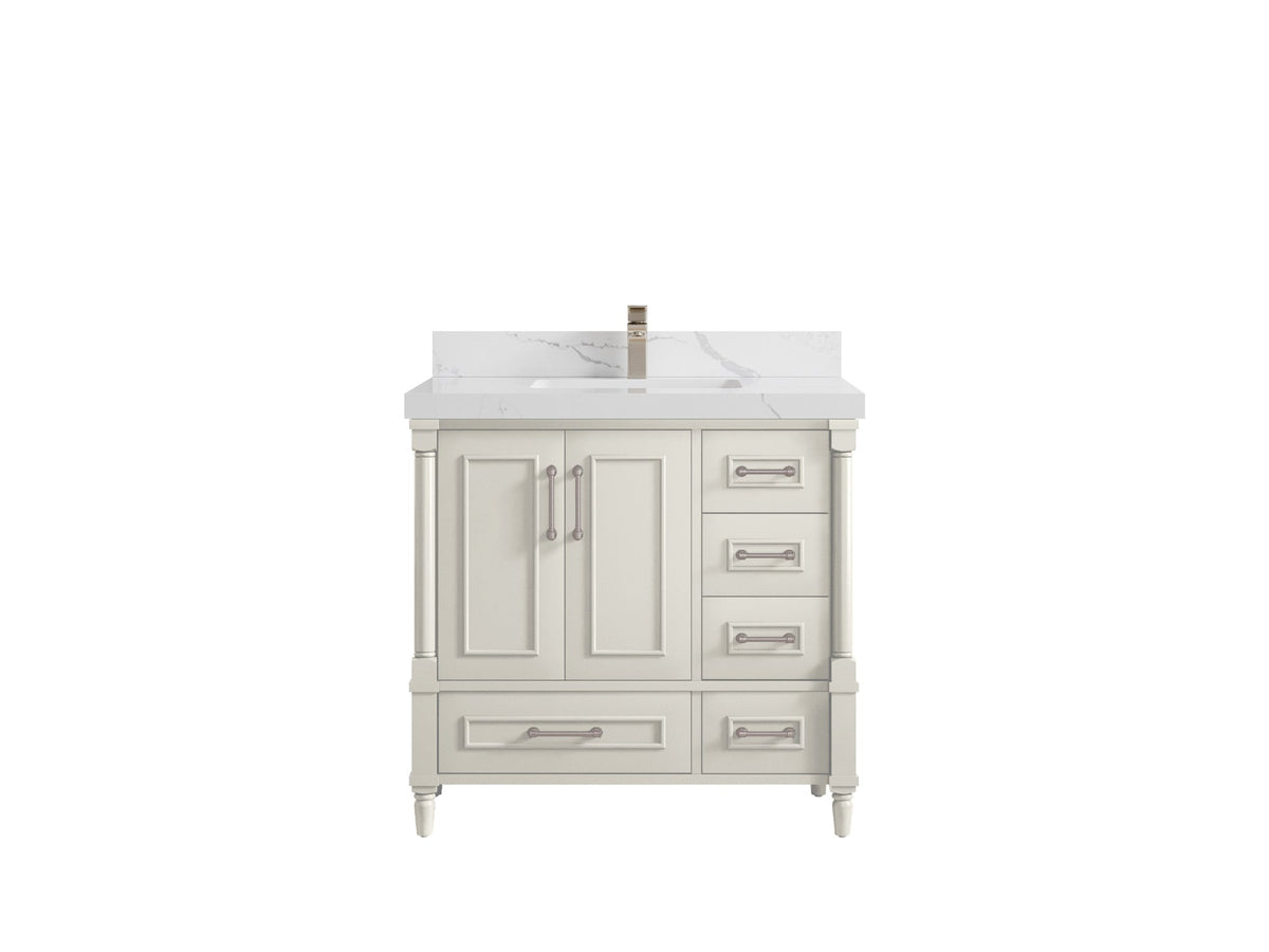 Aberdeen 36 in. W x 22 in. D Center Sink Bathroom Vanity - Willow Bath and Vanity