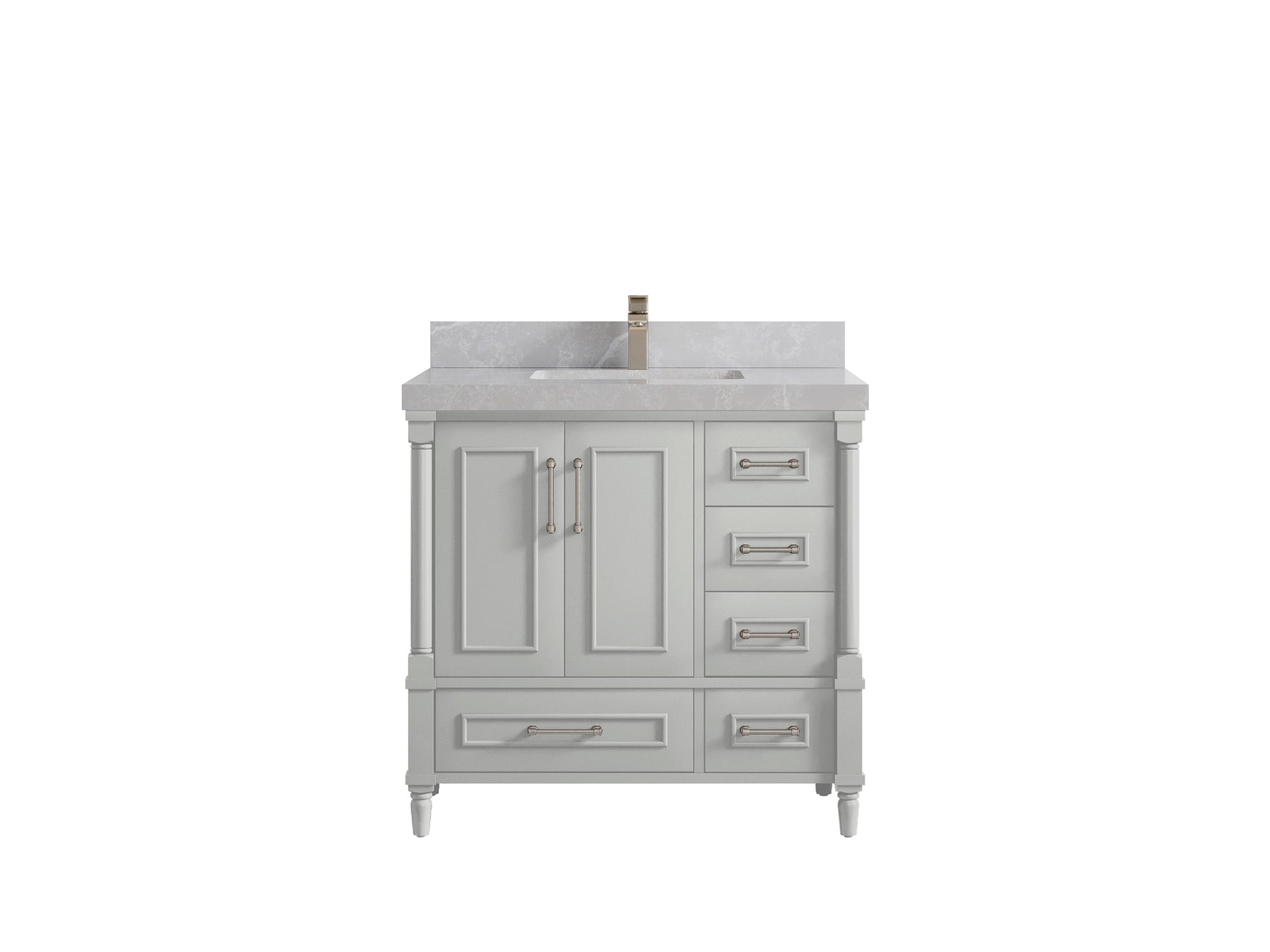 Aberdeen 36 in. W x 22 in. D Center Sink Bathroom Vanity - Willow Bath and Vanity