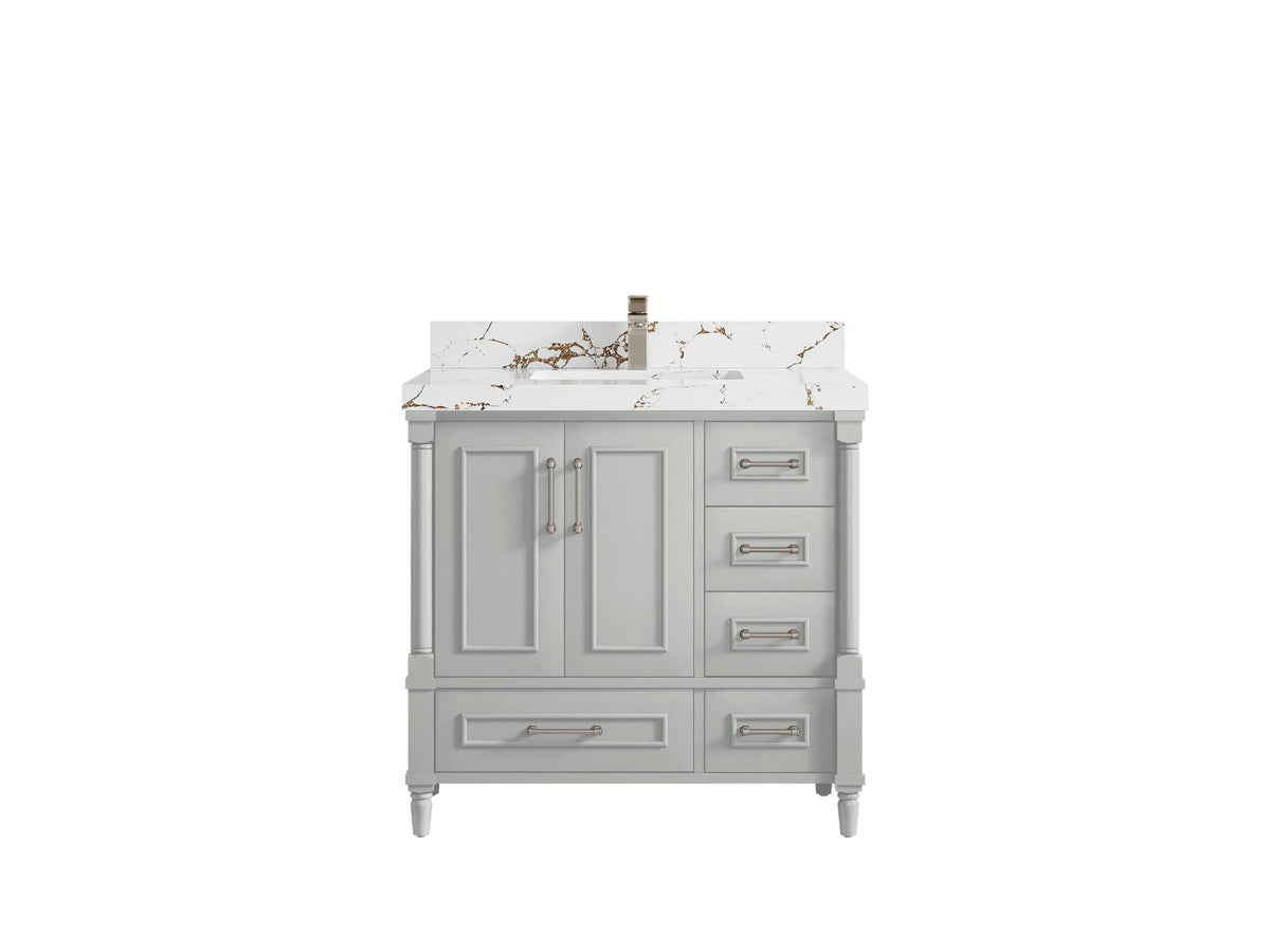 Aberdeen 36 in. W x 22 in. D Center Sink Bathroom Vanity - Willow Bath and Vanity