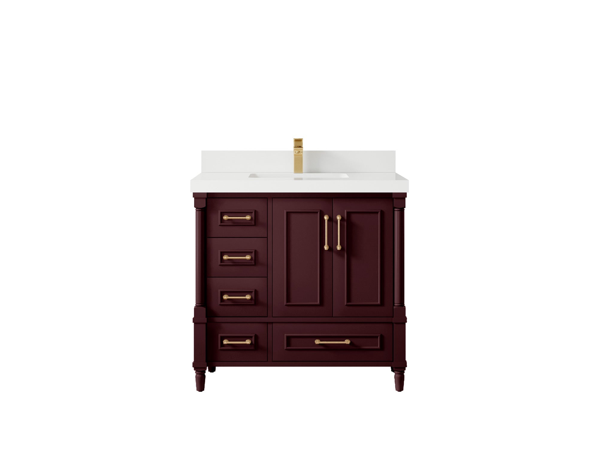 Aberdeen 36 in. W x 22 in. D Center Sink Bathroom Vanity - Willow Bath and Vanity