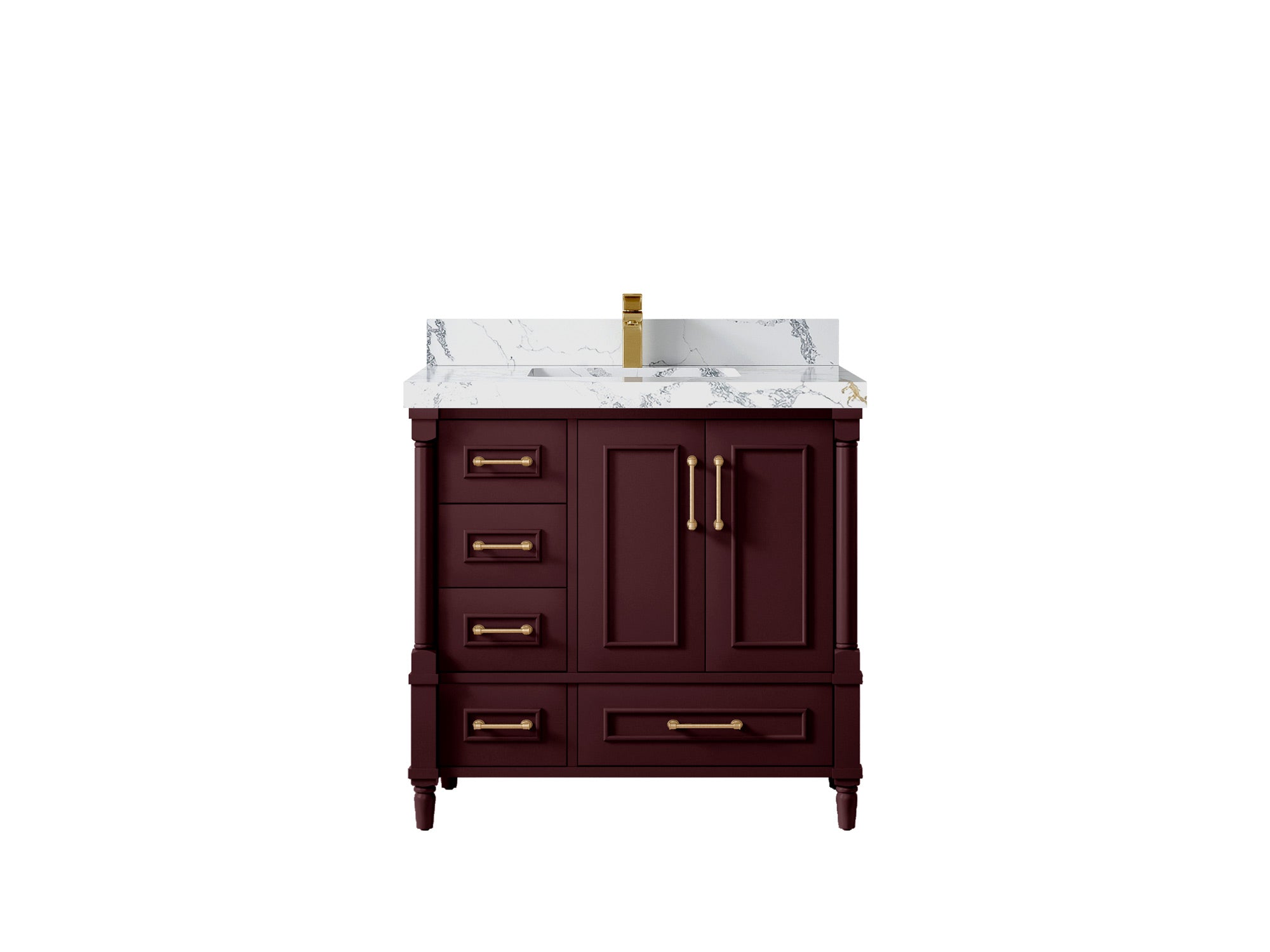 Aberdeen 36 in. W x 22 in. D Center Sink Bathroom Vanity - Willow Bath and Vanity