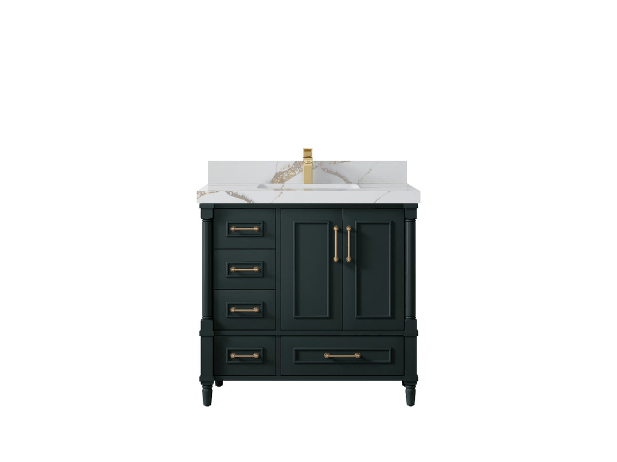 Aberdeen 36 in. W x 22 in. D Center Sink Bathroom Vanity - Willow Bath and Vanity