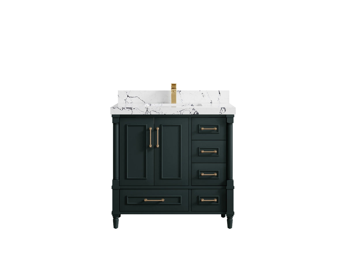 Aberdeen 36 in. W x 22 in. D Center Sink Bathroom Vanity - Willow Bath and Vanity