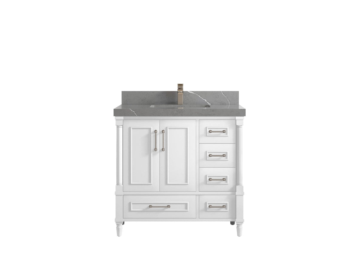 Aberdeen 36 in. W x 22 in. D Center Sink Bathroom Vanity - Willow Bath and Vanity