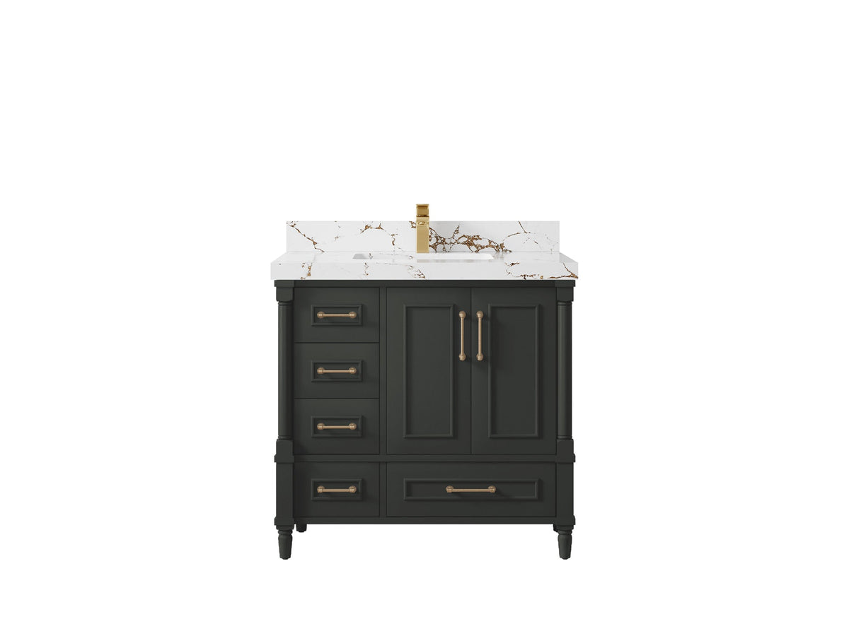 Aberdeen 36 in. W x 22 in. D Center Sink Bathroom Vanity - Willow Bath and Vanity