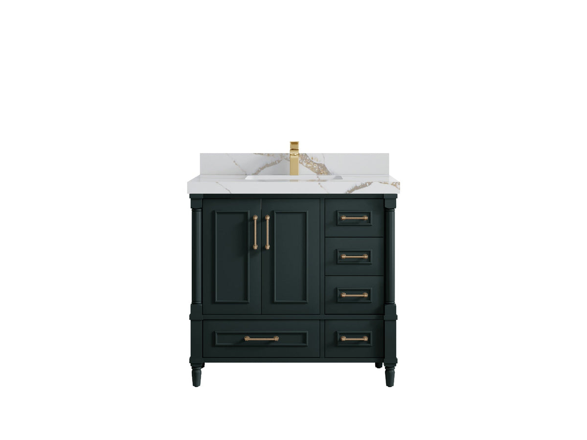 Aberdeen 36 in. W x 22 in. D Center Sink Bathroom Vanity - Willow Bath and Vanity