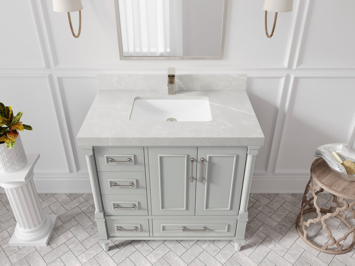 Aberdeen 36 in. W x 22 in. D Center Sink Bathroom Vanity - Willow Bath and Vanity
