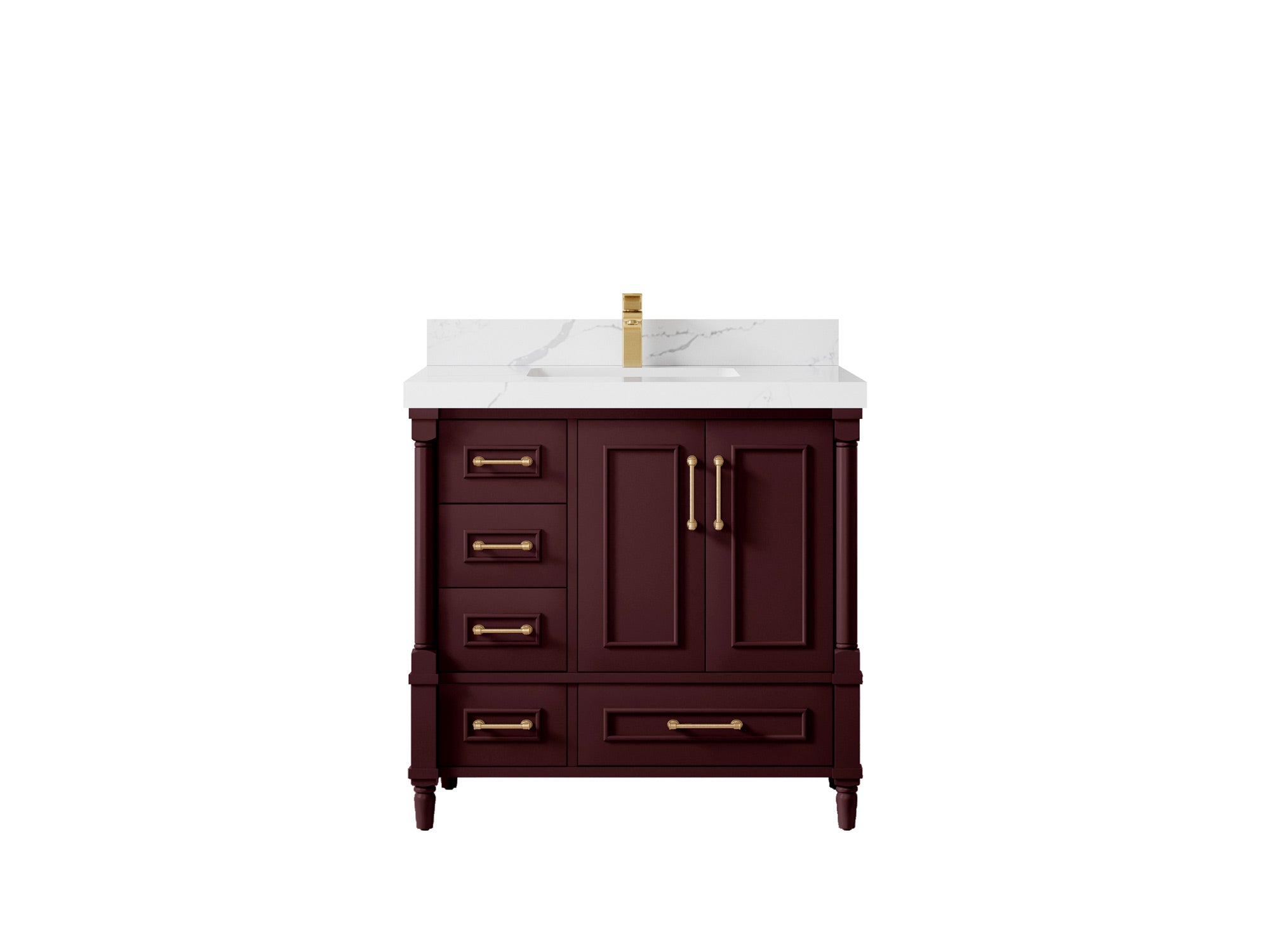 Aberdeen 36 in. W x 22 in. D Center Sink Bathroom Vanity - Willow Bath and Vanity