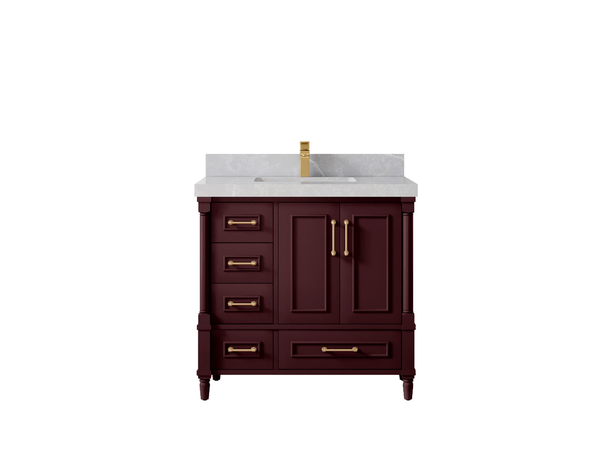 Aberdeen 36 in. W x 22 in. D Center Sink Bathroom Vanity - Willow Bath and Vanity
