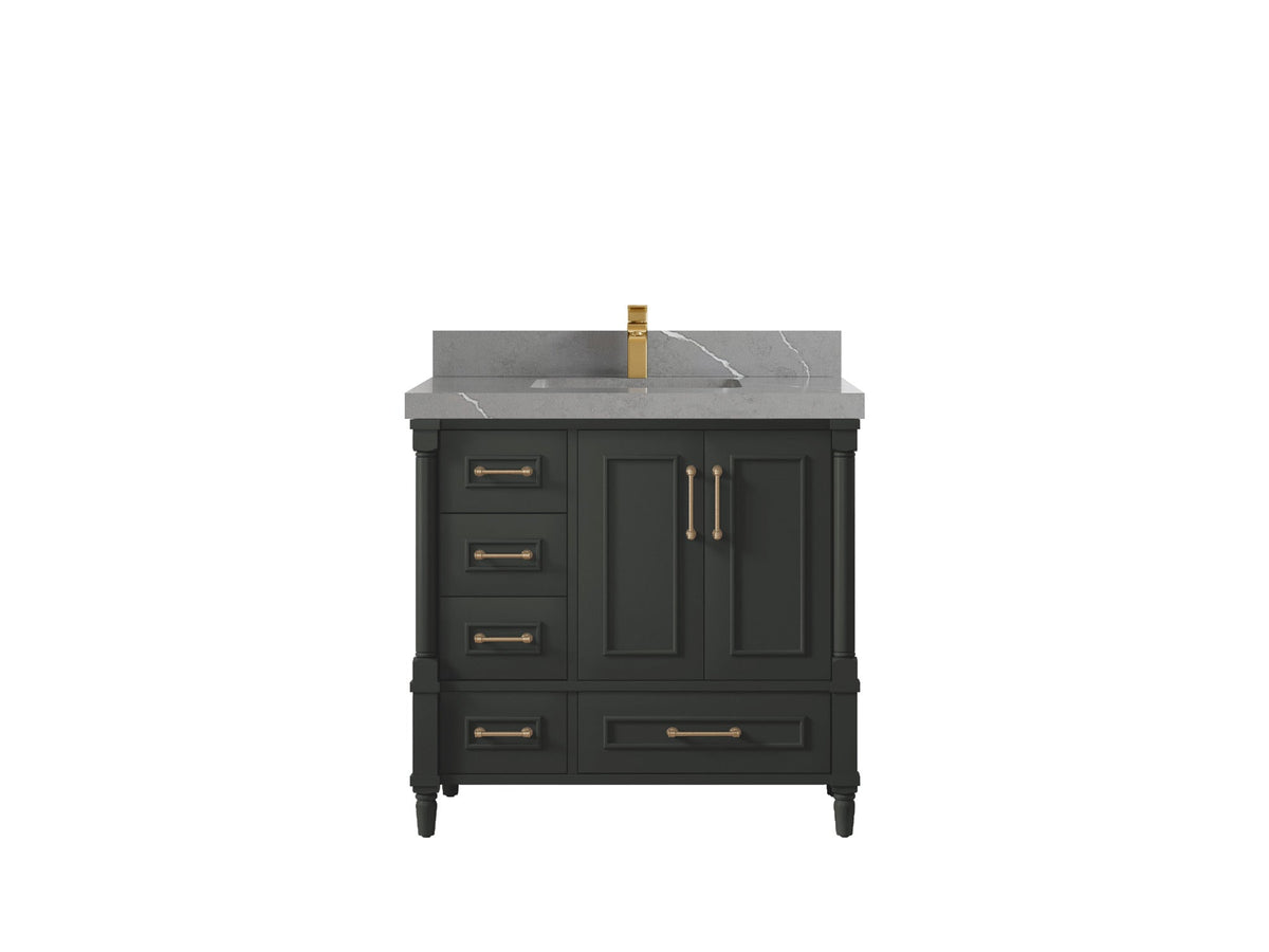 Aberdeen 36 in. W x 22 in. D Center Sink Bathroom Vanity - Willow Bath and Vanity