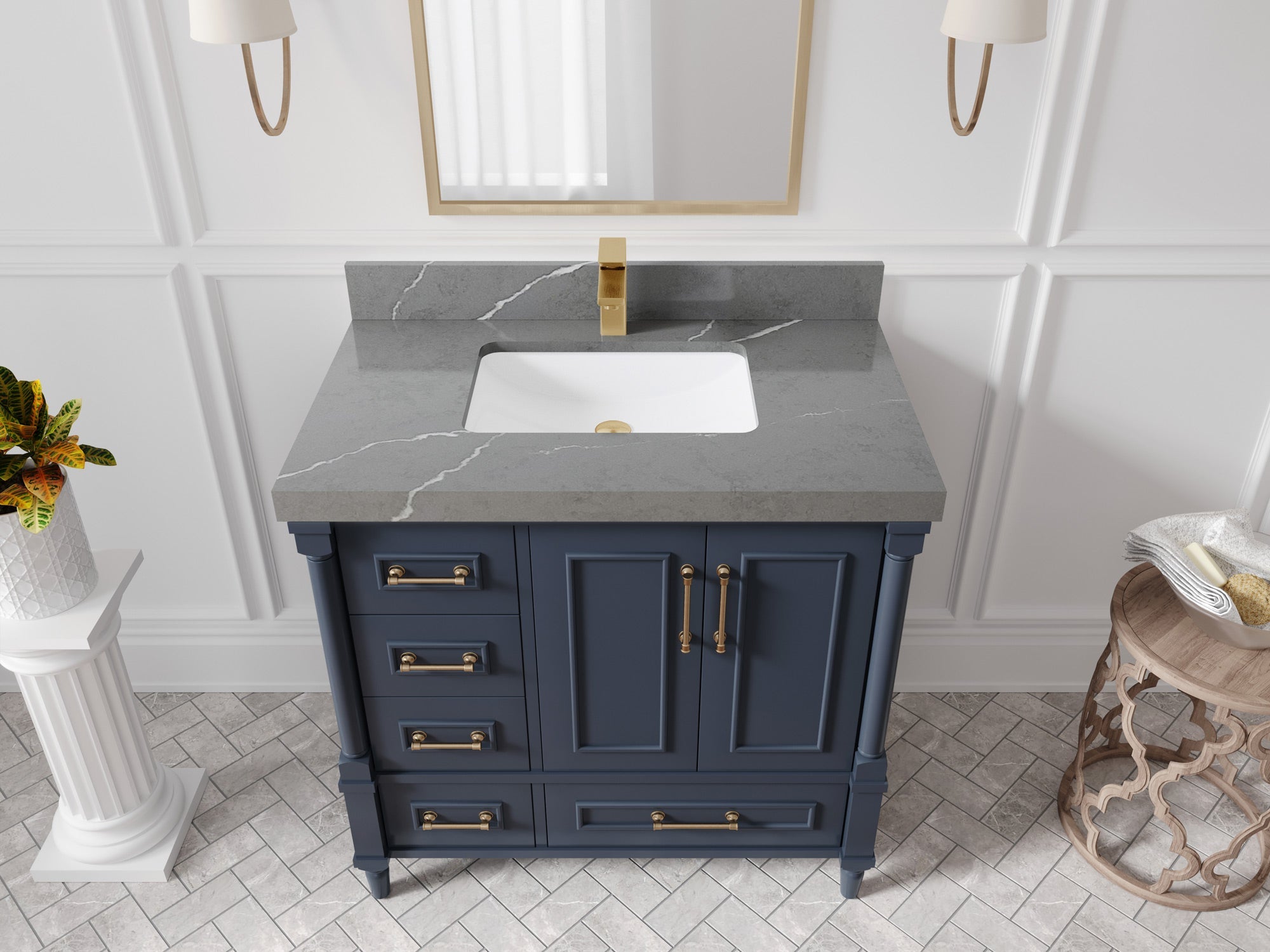Aberdeen 36 in. W x 22 in. D Center Sink Bathroom Vanity - Willow Bath and Vanity