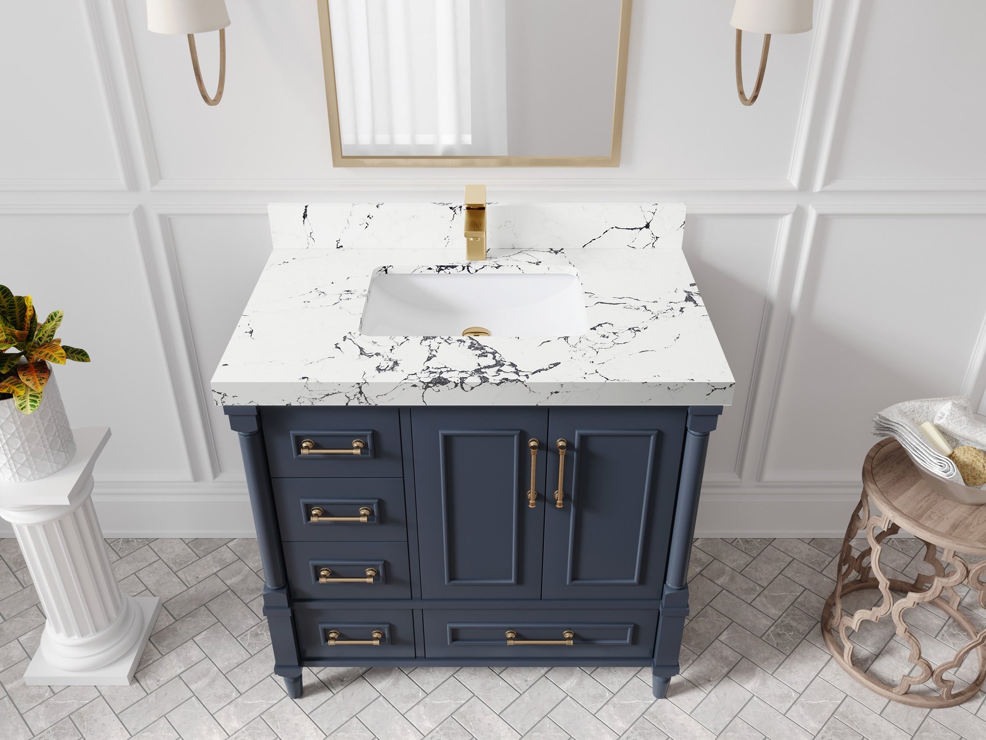 Aberdeen 36 in. W x 22 in. D Center Sink Bathroom Vanity - Willow Bath and Vanity
