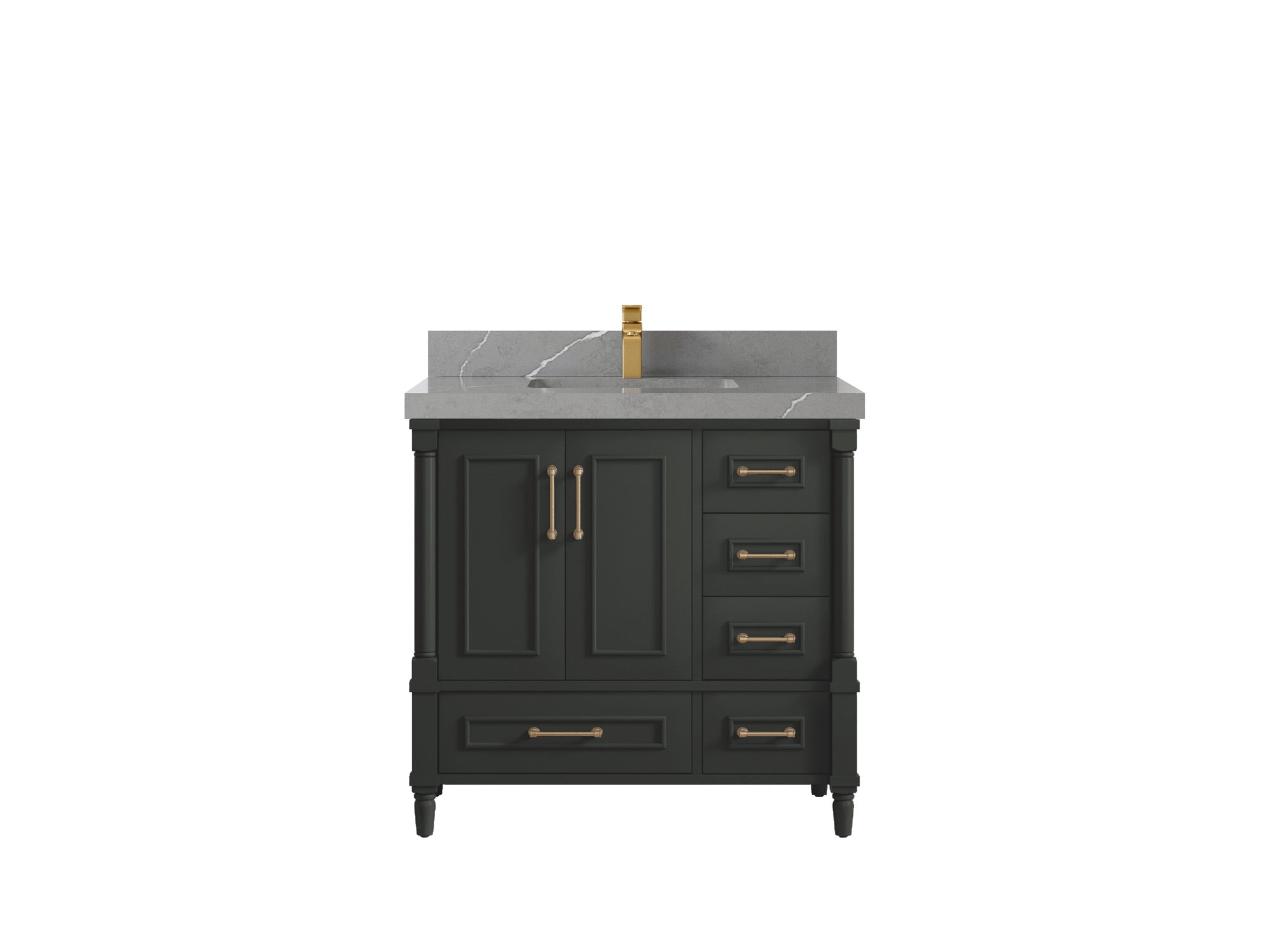 Aberdeen 36 in. W x 22 in. D Center Sink Bathroom Vanity - Willow Bath and Vanity