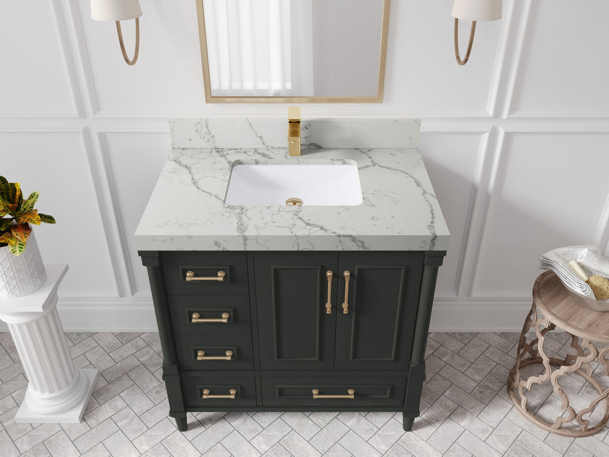 Aberdeen 36 in. W x 22 in. D Center Sink Bathroom Vanity - Willow Bath and Vanity