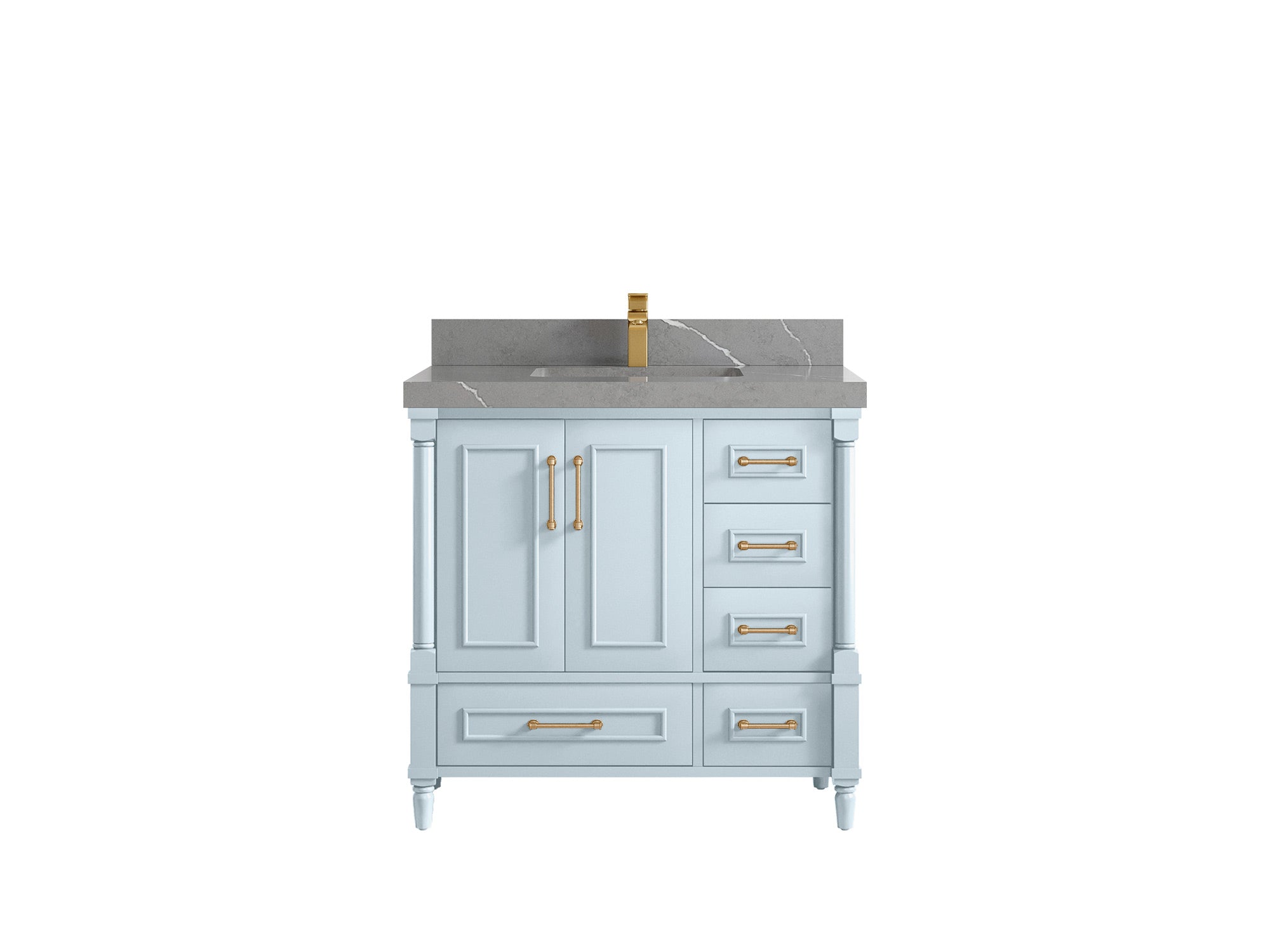 Aberdeen 36 in. W x 22 in. D Center Sink Bathroom Vanity - Willow Bath and Vanity