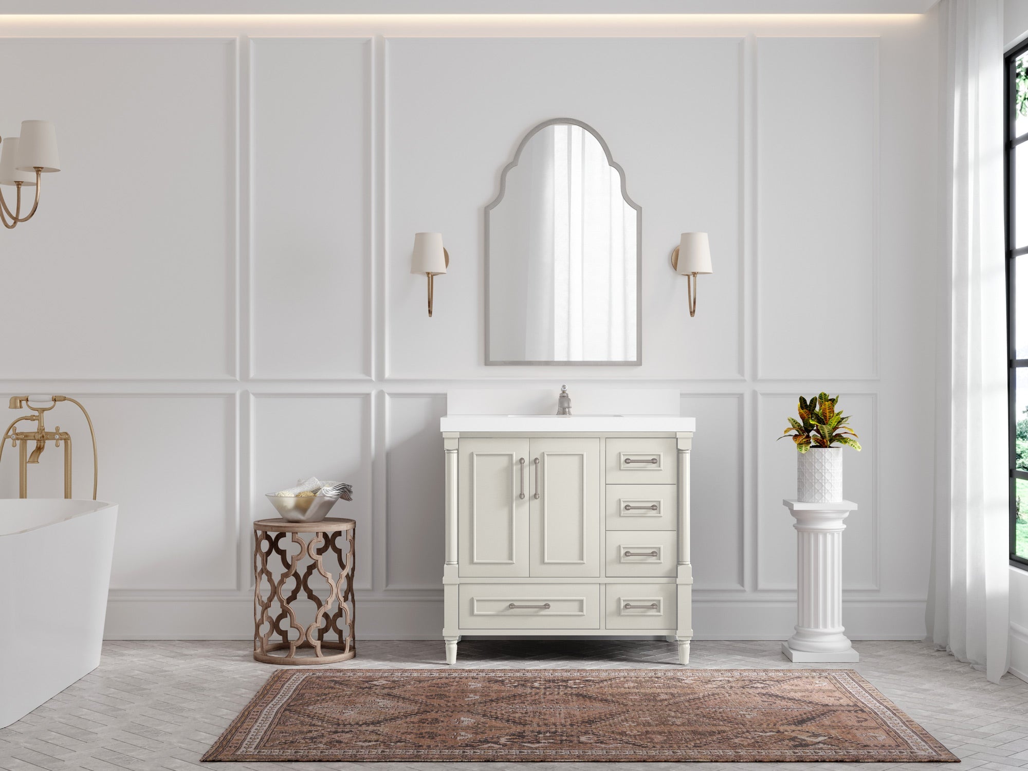 Aberdeen 36 in. W x 22 in. D Center Sink Bathroom Vanity - Willow Bath and Vanity