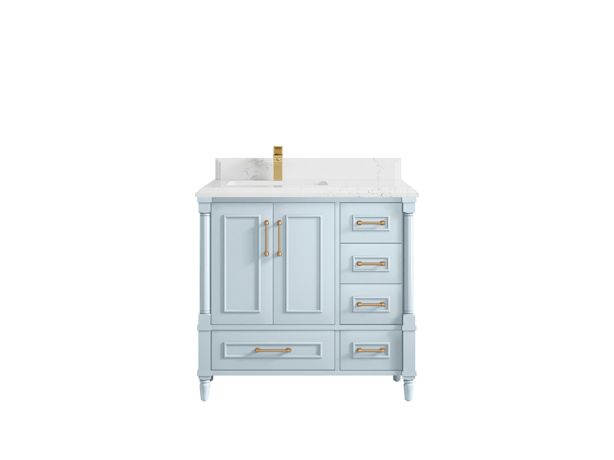 Aberdeen 36 in. W x 22 in. D Left Offset Sink Bathroom Vanity - Willow Bath and Vanity
