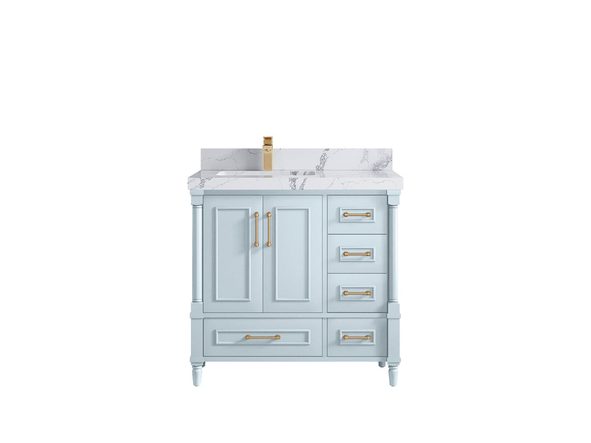 Aberdeen 36 in. W x 22 in. D Left Offset Sink Bathroom Vanity - Willow Bath and Vanity