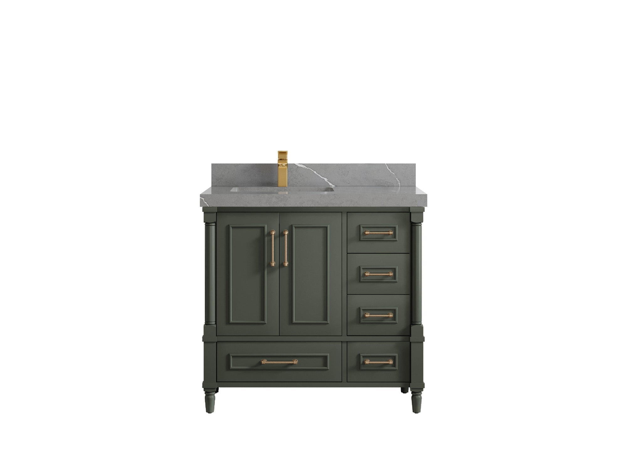 Aberdeen 36 in. W x 22 in. D Left Offset Sink Bathroom Vanity - Willow Bath and Vanity