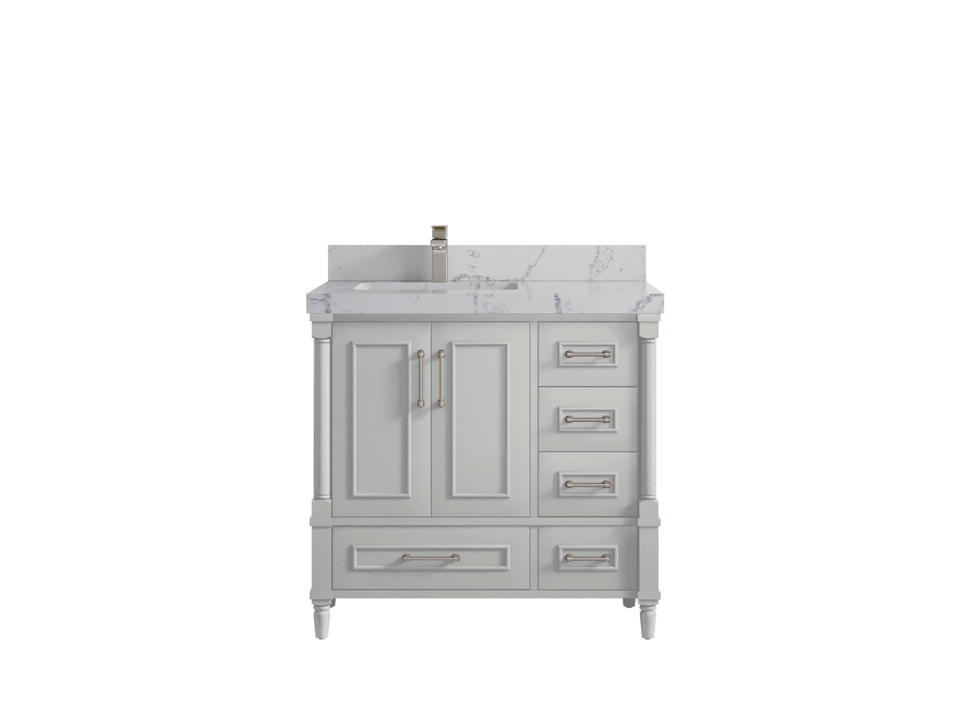 Aberdeen 36 in. W x 22 in. D Left Offset Sink Bathroom Vanity - Willow Bath and Vanity