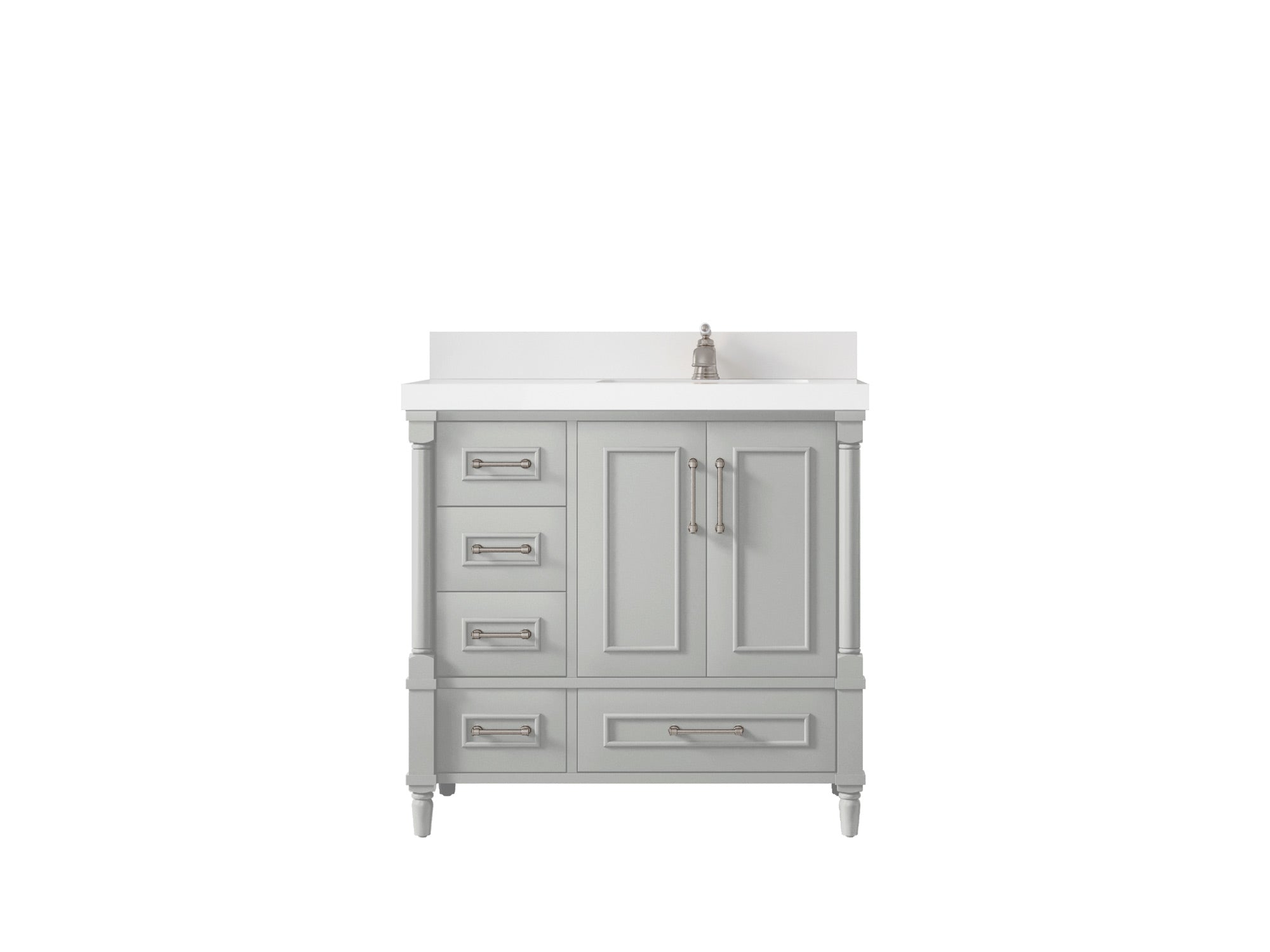 Aberdeen 36 in. W x 22 in. D Right Offset Sink Bathroom Vanity - Willow Bath and Vanity