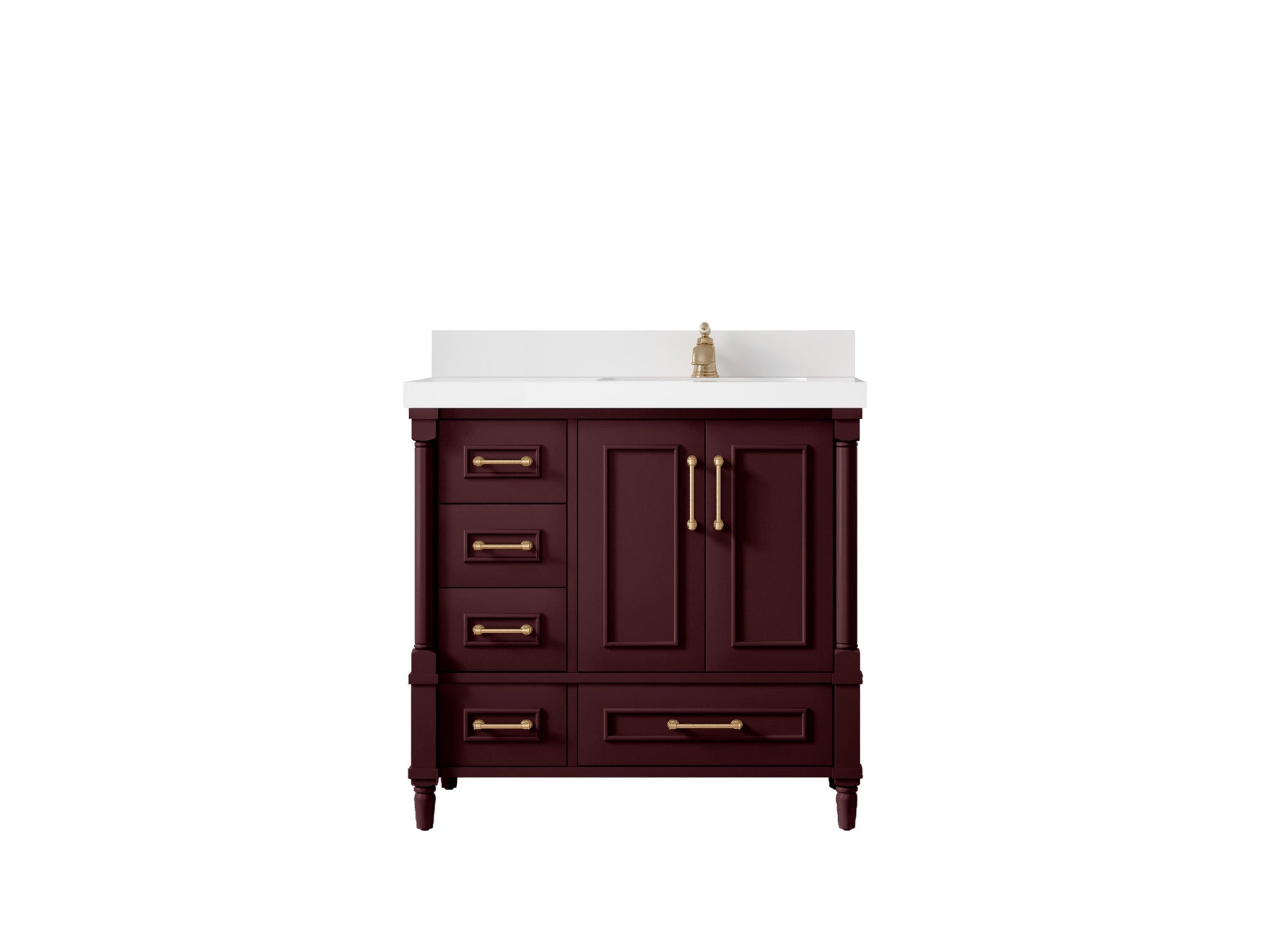 Aberdeen 36 in. W x 22 in. D Right Offset Sink Bathroom Vanity - Willow Bath and Vanity