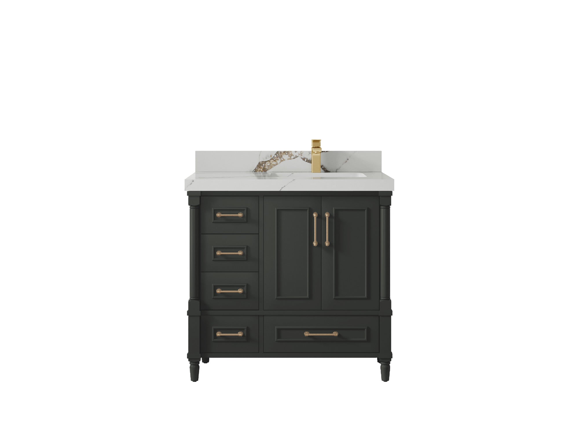 Aberdeen 36 in. W x 22 in. D Right Offset Sink Bathroom Vanity - Willow Bath and Vanity