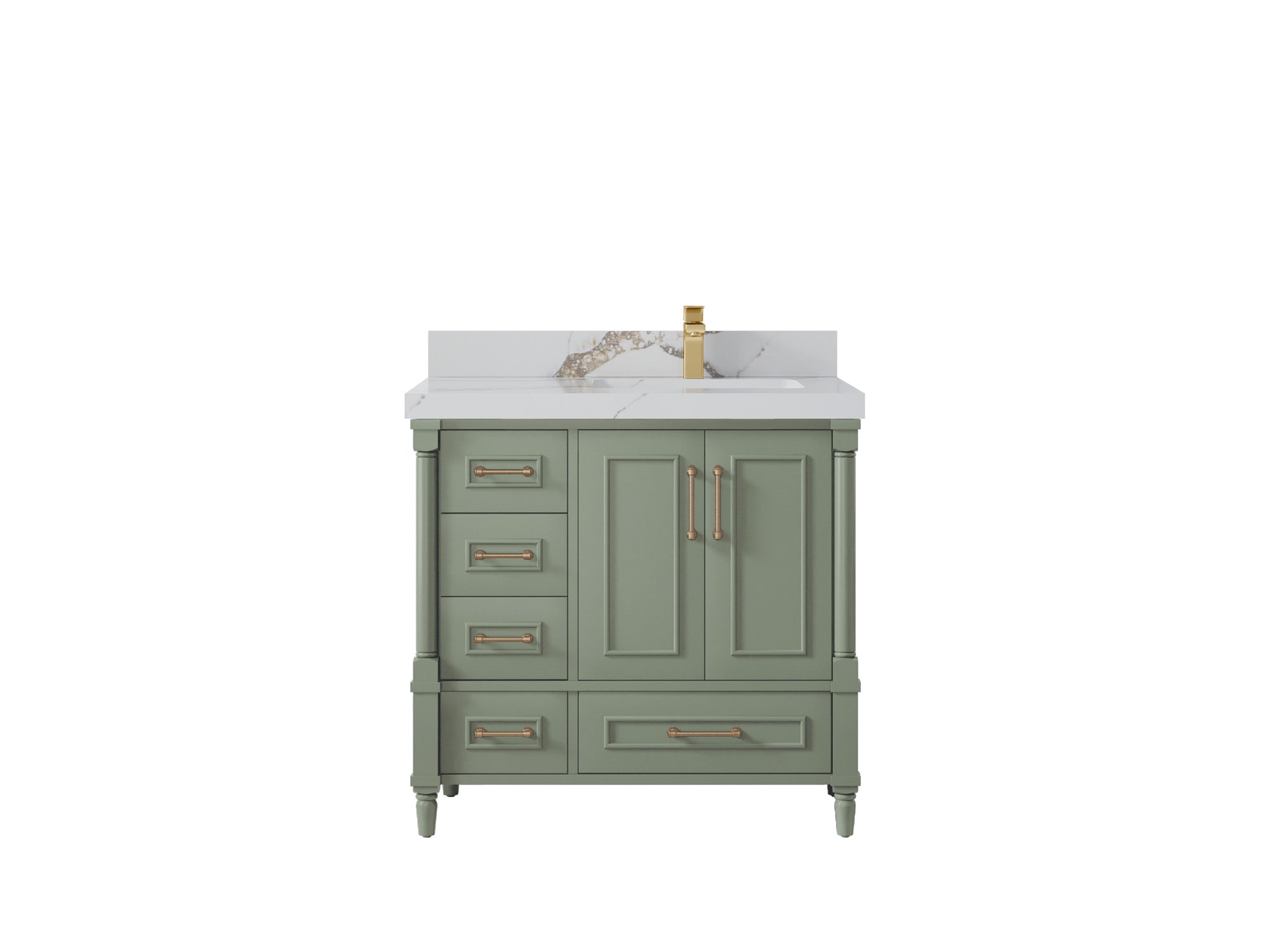 Aberdeen 36 in. W x 22 in. D Right Offset Sink Bathroom Vanity - Willow Bath and Vanity