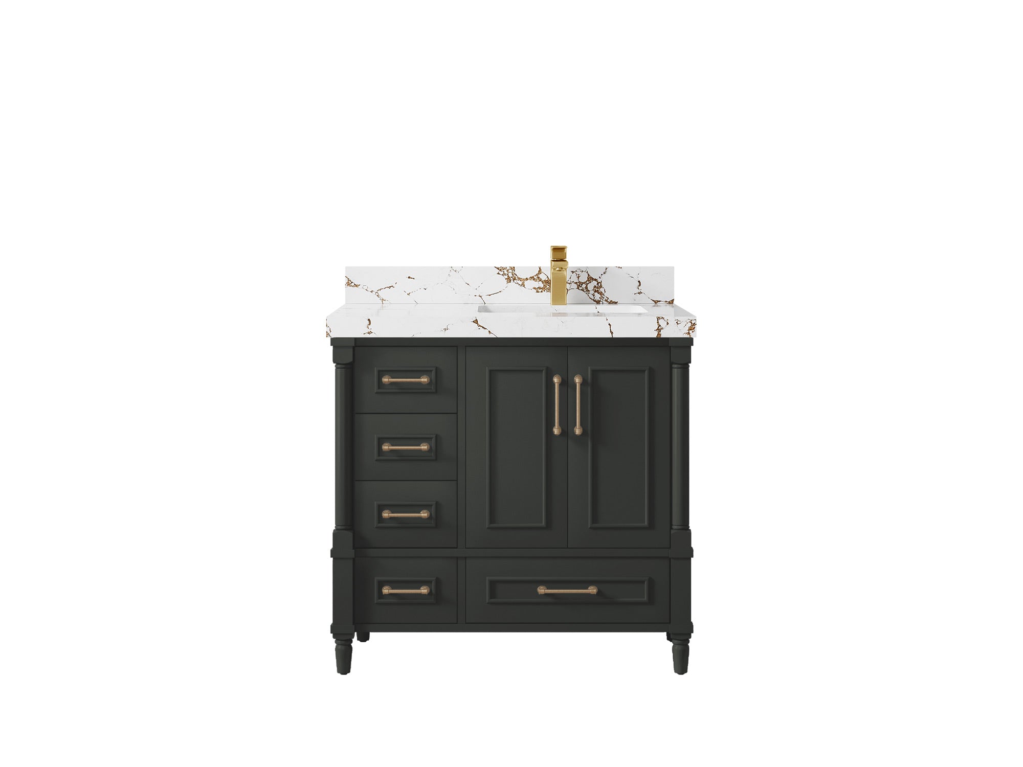 Aberdeen 36 in. W x 22 in. D Right Offset Sink Bathroom Vanity - Willow Bath and Vanity