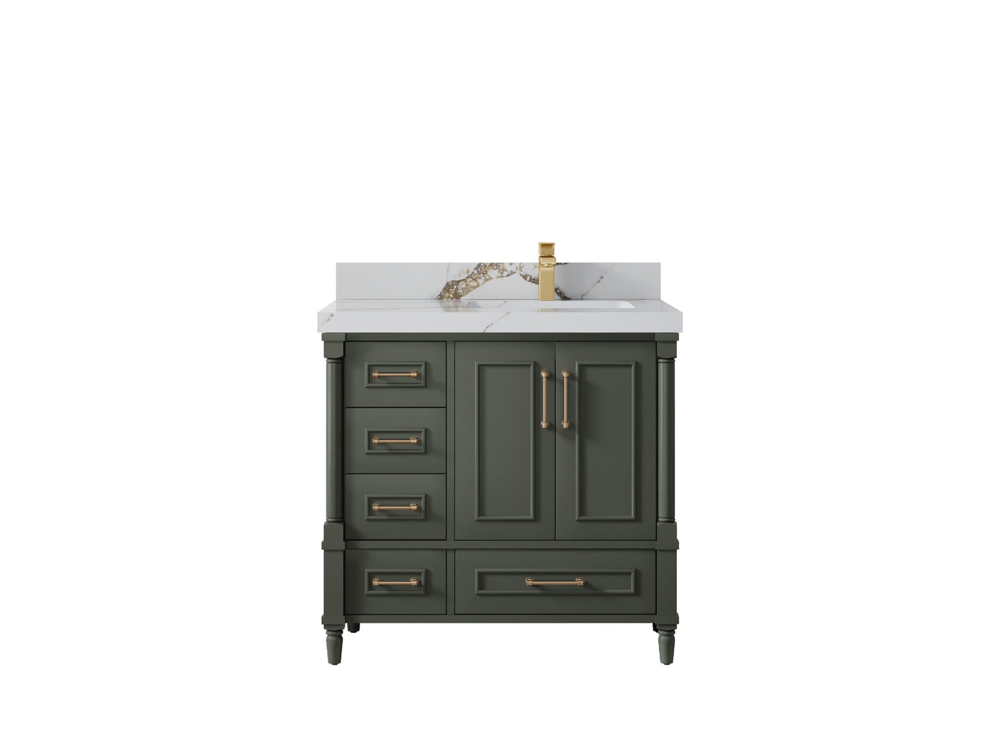 Aberdeen 36 in. W x 22 in. D Right Offset Sink Bathroom Vanity - Willow Bath and Vanity