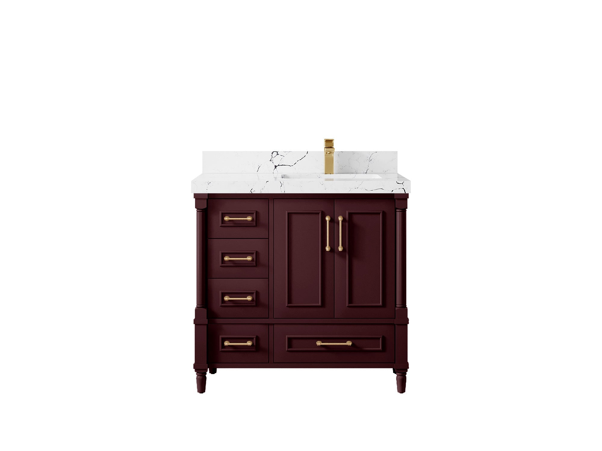 Aberdeen 36 in. W x 22 in. D Right Offset Sink Bathroom Vanity - Willow Bath and Vanity
