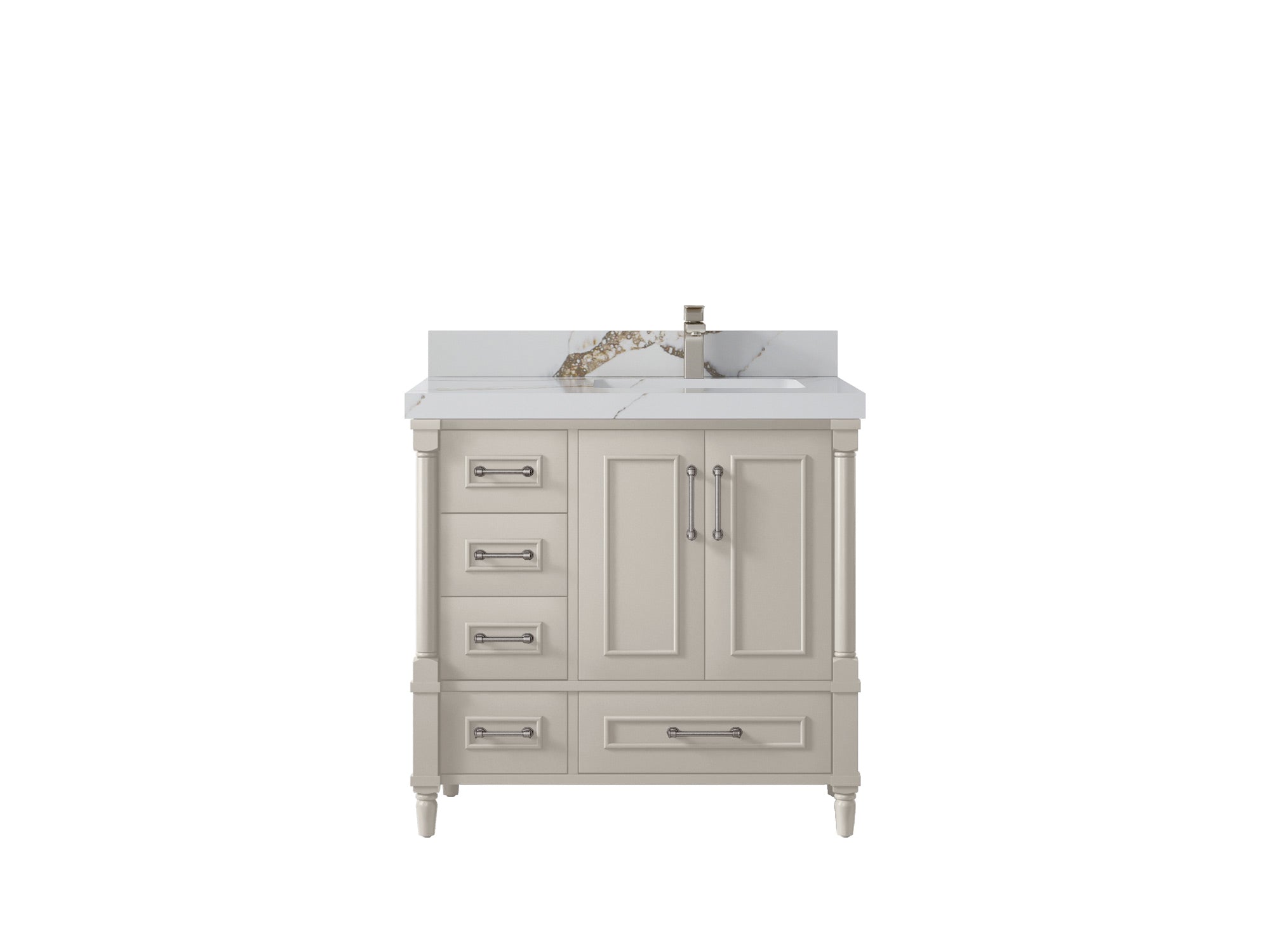 Aberdeen 36 in. W x 22 in. D Right Offset Sink Bathroom Vanity - Willow Bath and Vanity