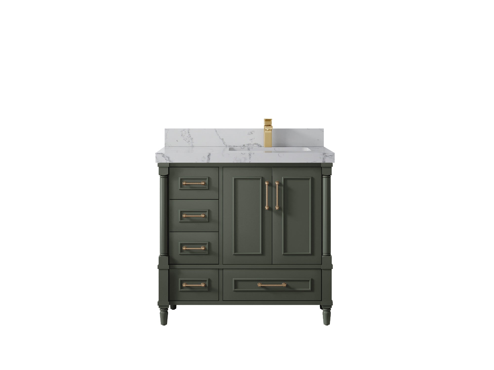 Aberdeen 36 in. W x 22 in. D Right Offset Sink Bathroom Vanity - Willow Bath and Vanity
