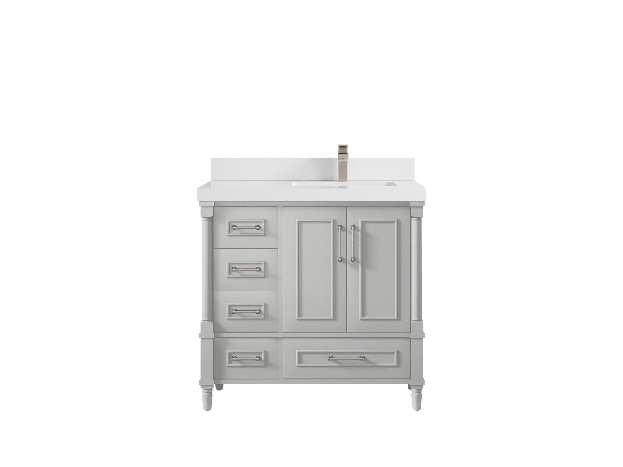Aberdeen 36 in. W x 22 in. D Right Offset Sink Bathroom Vanity - Willow Bath and Vanity