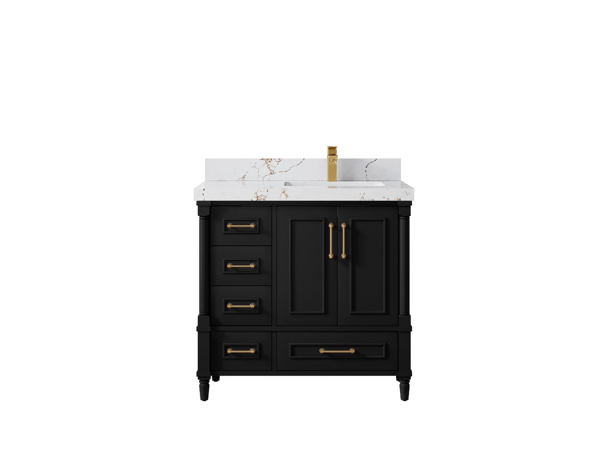 Aberdeen 36 in. W x 22 in. D Right Offset Sink Bathroom Vanity - Willow Bath and Vanity