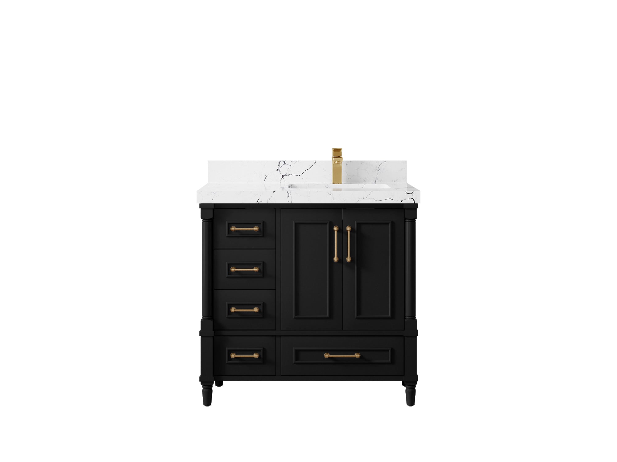 Aberdeen 36 in. W x 22 in. D Right Offset Sink Bathroom Vanity - Willow Bath and Vanity