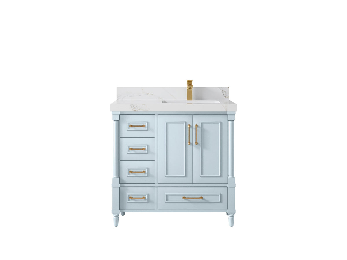 Aberdeen 36 in. W x 22 in. D Right Offset Sink Bathroom Vanity - Willow Bath and Vanity