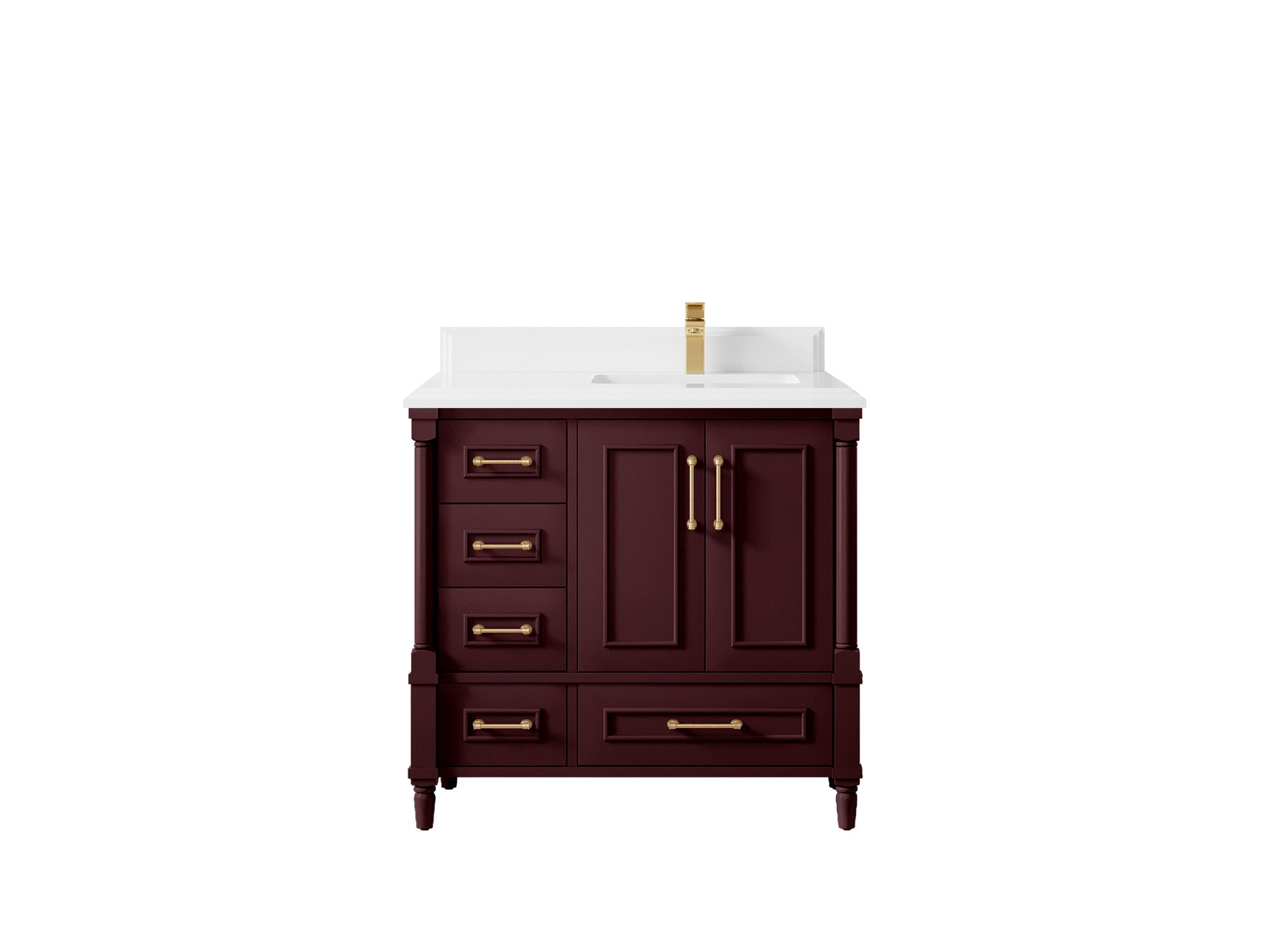 Aberdeen 36 in. W x 22 in. D Right Offset Sink Bathroom Vanity - Willow Bath and Vanity