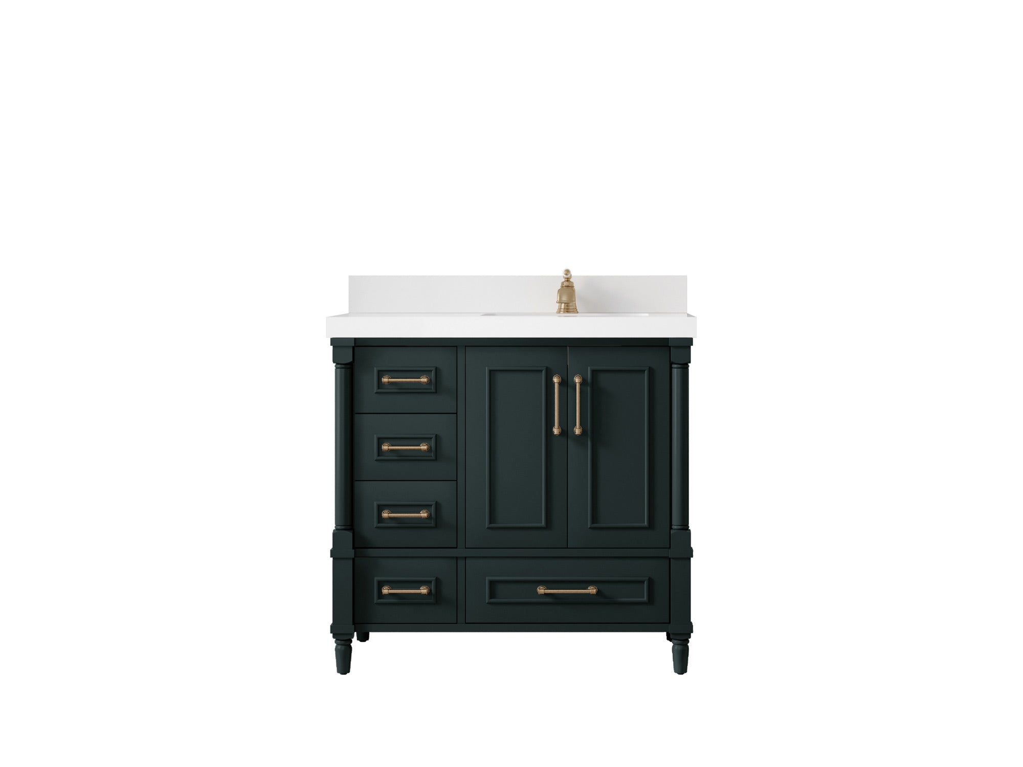 Aberdeen 36 in. W x 22 in. D Right Offset Sink Bathroom Vanity - Willow Bath and Vanity