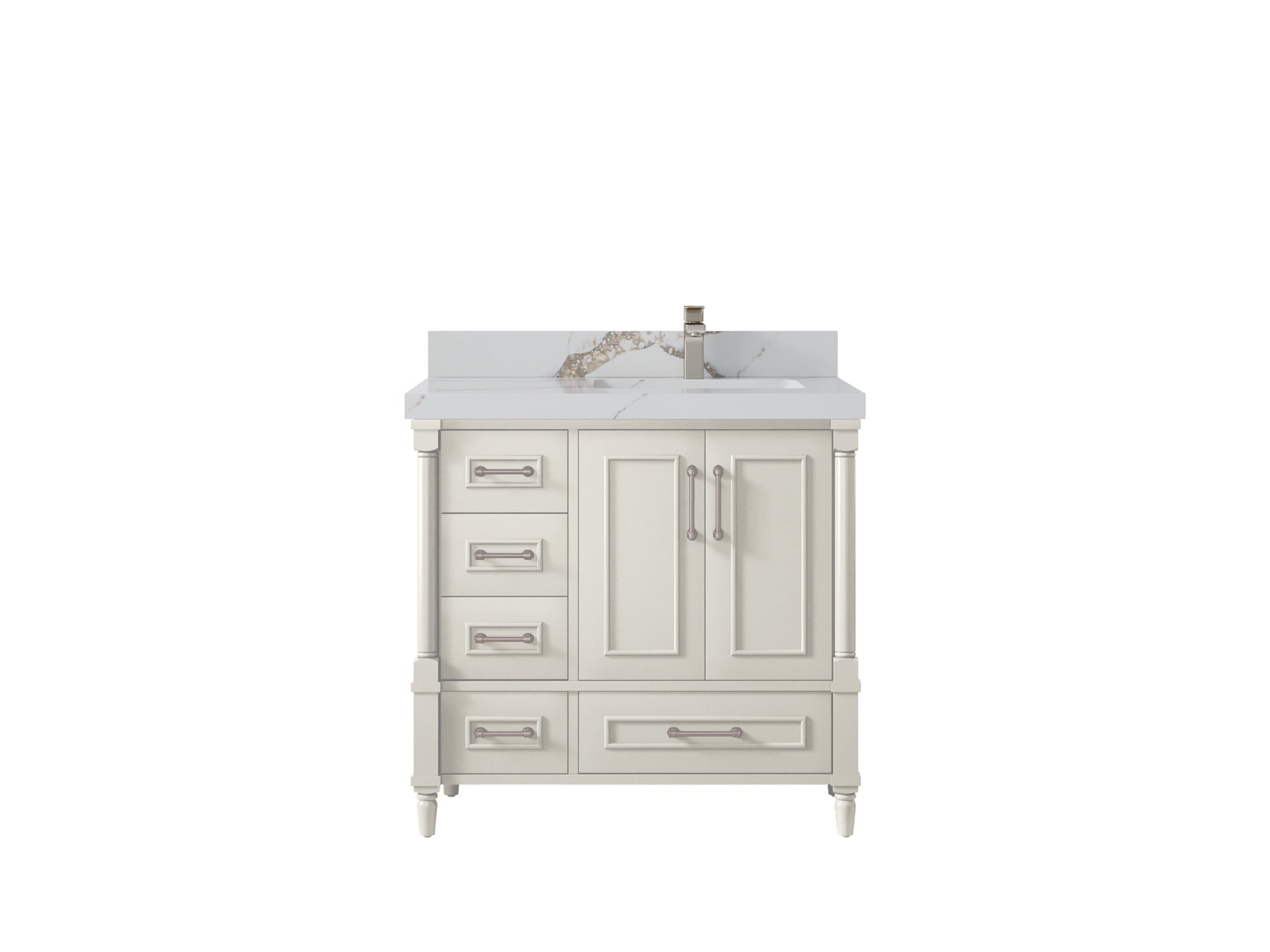Aberdeen 36 in. W x 22 in. D Right Offset Sink Bathroom Vanity - Willow Bath and Vanity