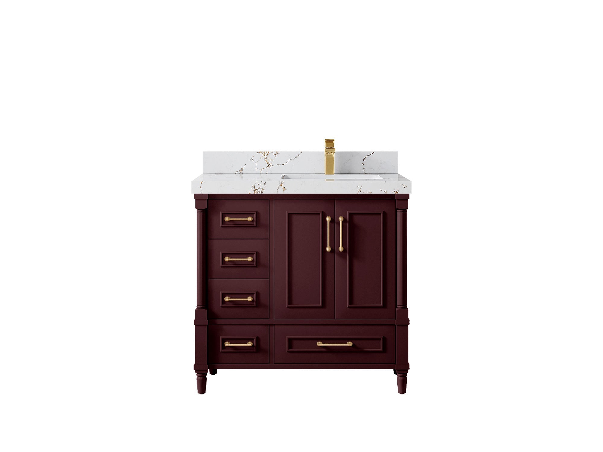Aberdeen 36 in. W x 22 in. D Right Offset Sink Bathroom Vanity - Willow Bath and Vanity