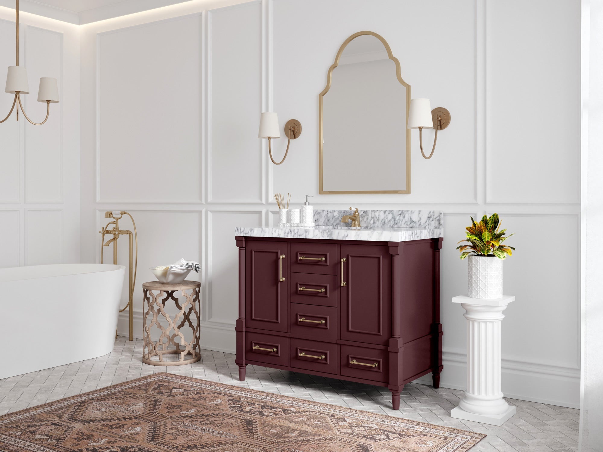 Aberdeen 42 in. W x 22 in. D Single Sink Bathroom Vanity - Willow Bath and Vanity