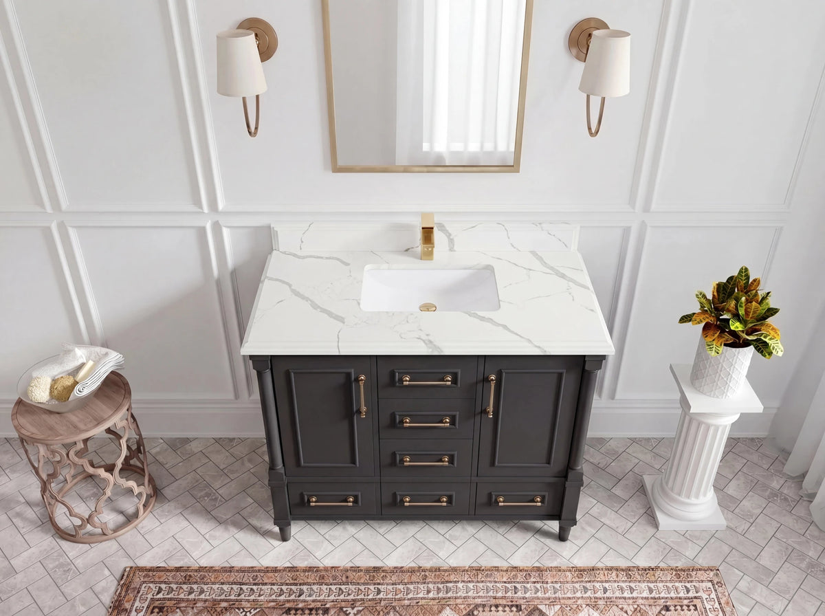 Aberdeen 42 in. W x 22 in. D Single Sink Bathroom Vanity - Willow Bath and Vanity