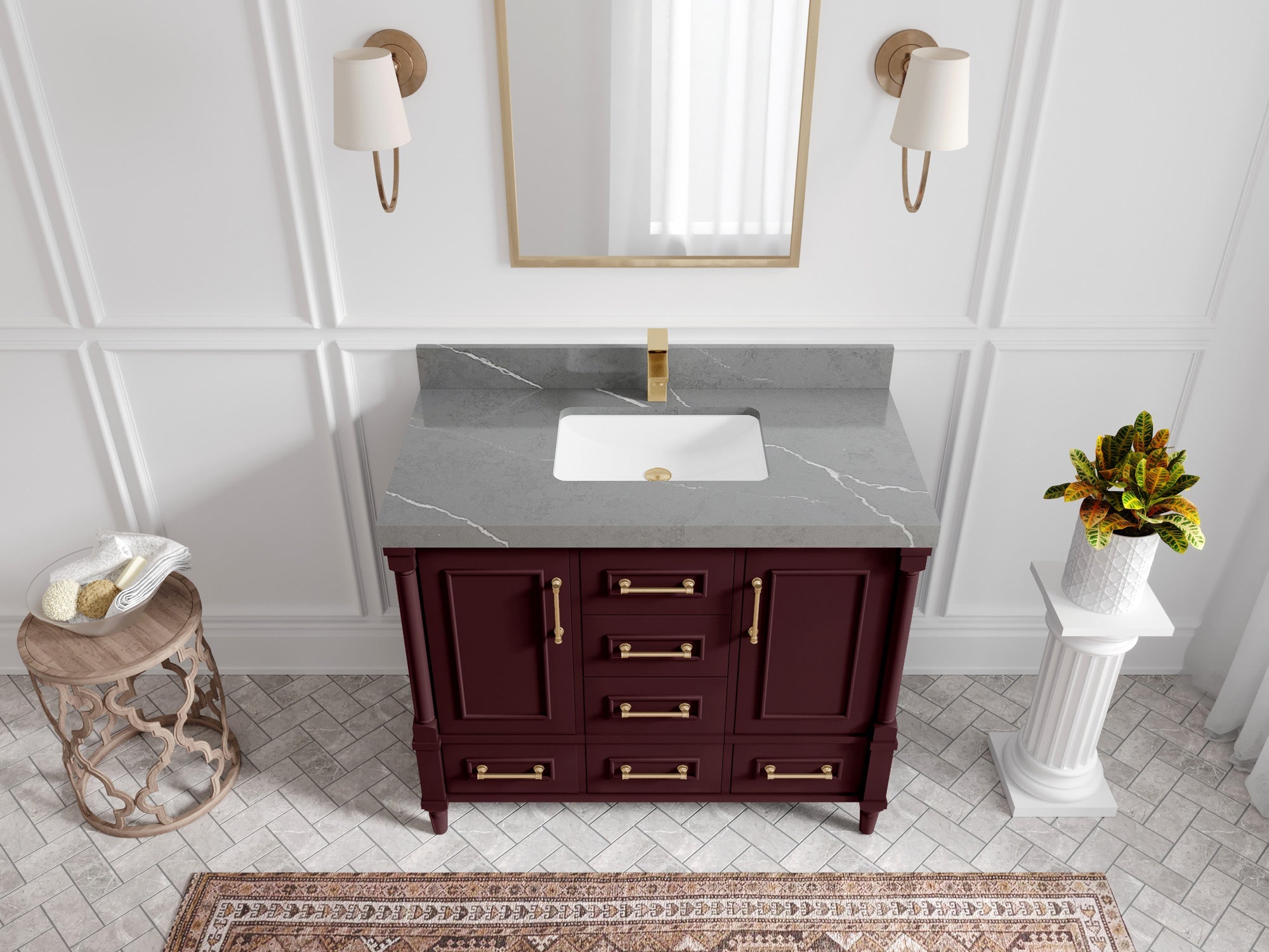 Aberdeen 42 in. W x 22 in. D Single Sink Bathroom Vanity - Willow Bath and Vanity