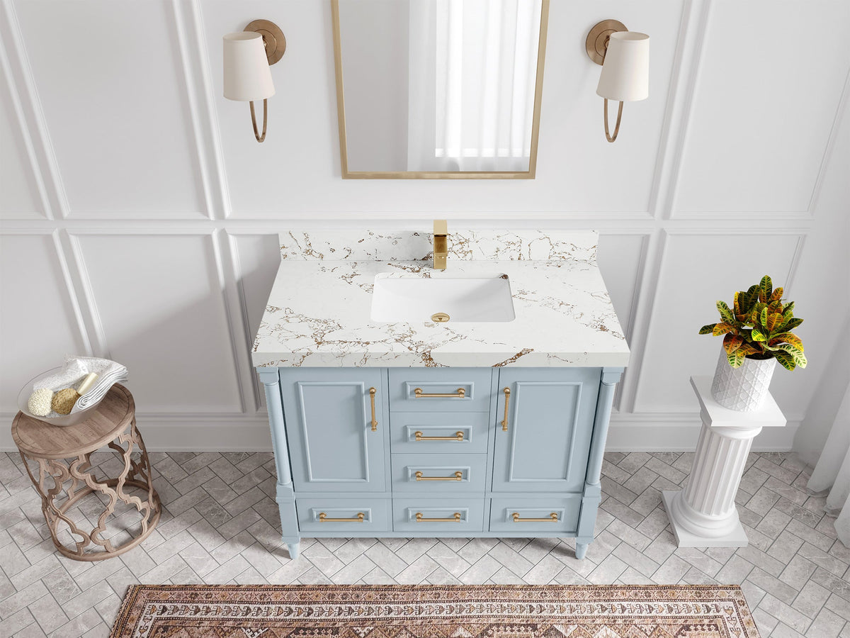 Aberdeen 42 in. W x 22 in. D Single Sink Bathroom Vanity - Willow Bath and Vanity