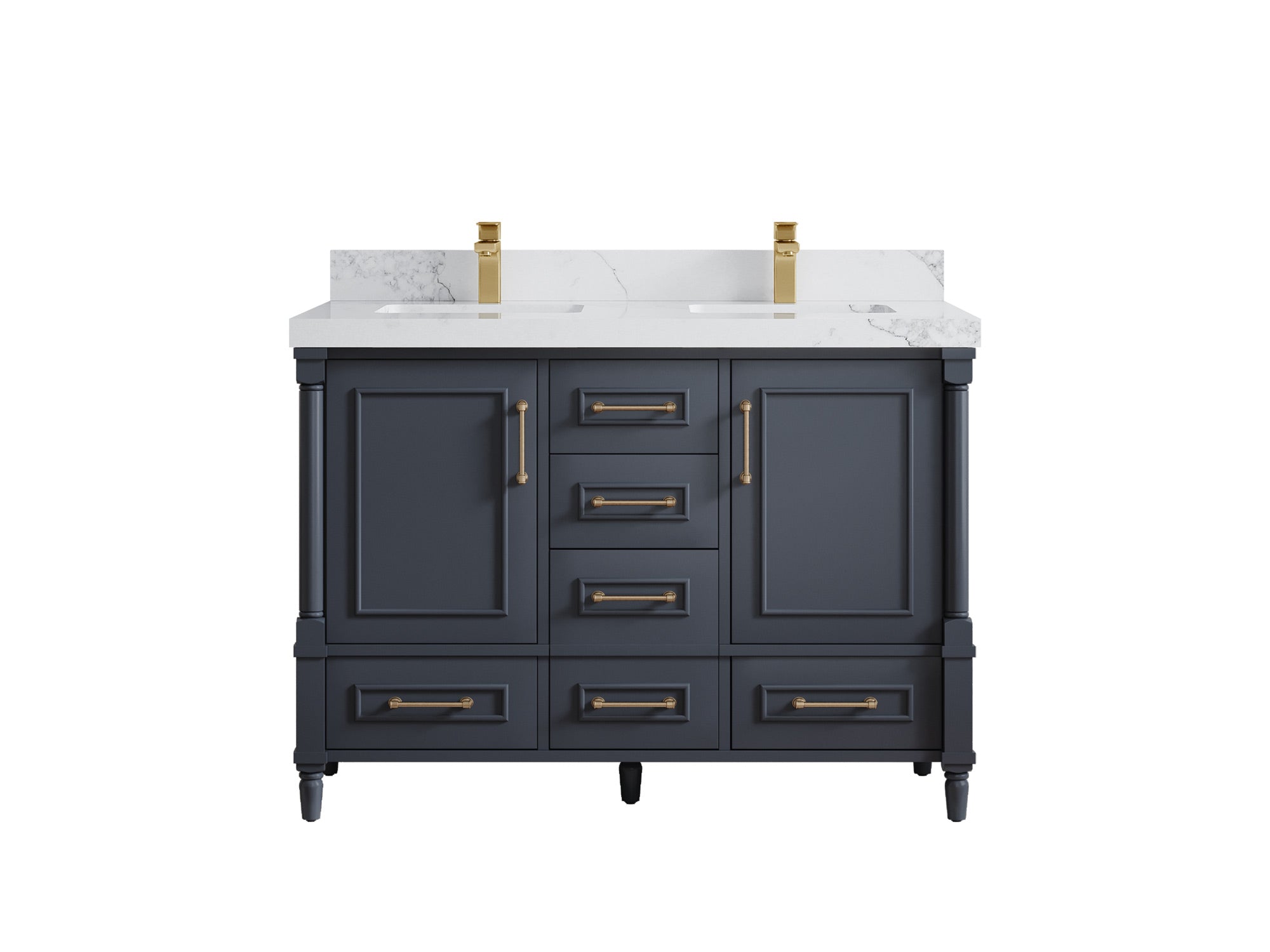 Aberdeen 48 in. W x 22 in. D Double Sink Bathroom Vanity - Willow Bath and Vanity