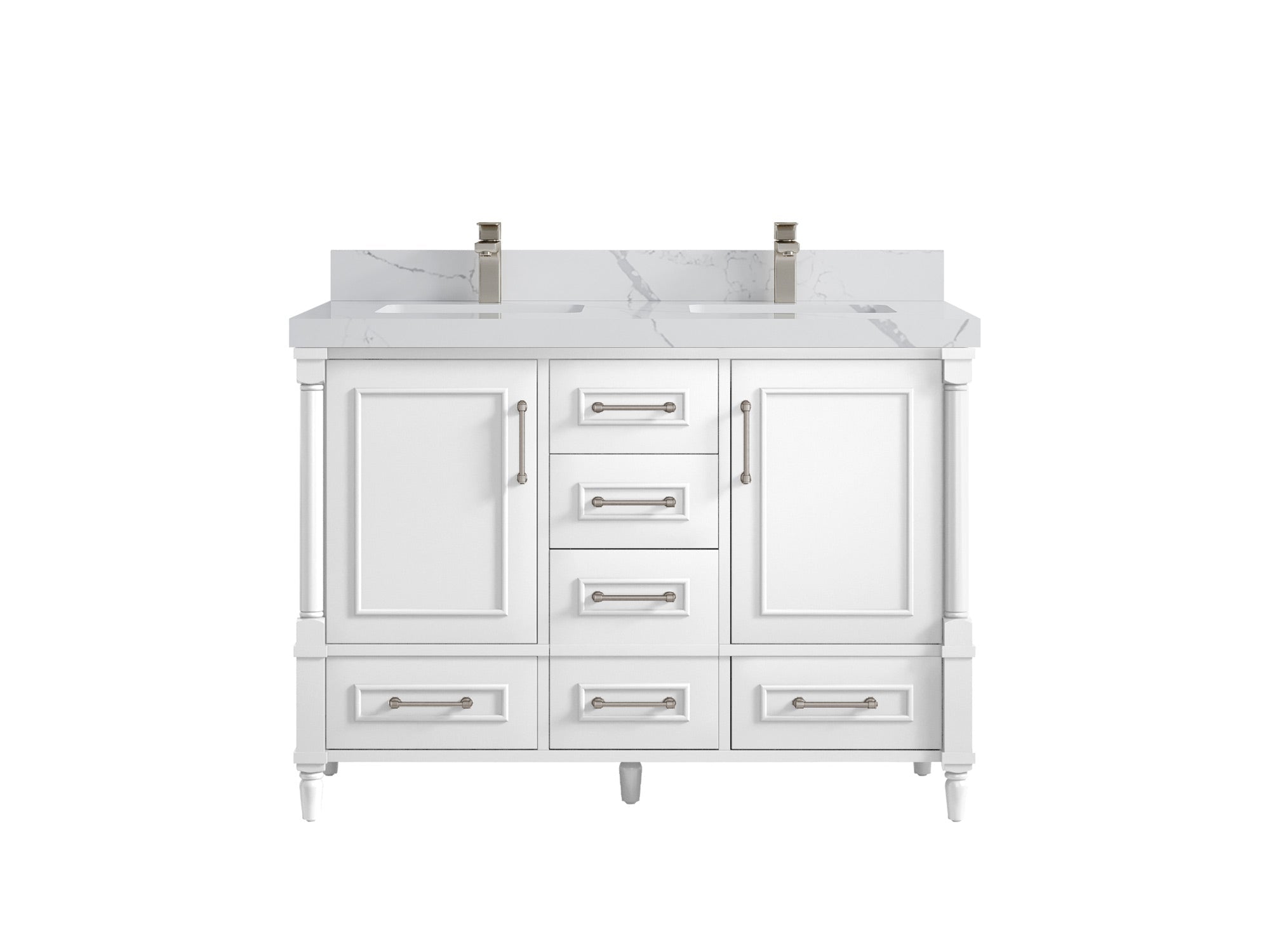 Aberdeen 48 in. W x 22 in. D Double Sink Bathroom Vanity - Willow Bath and Vanity