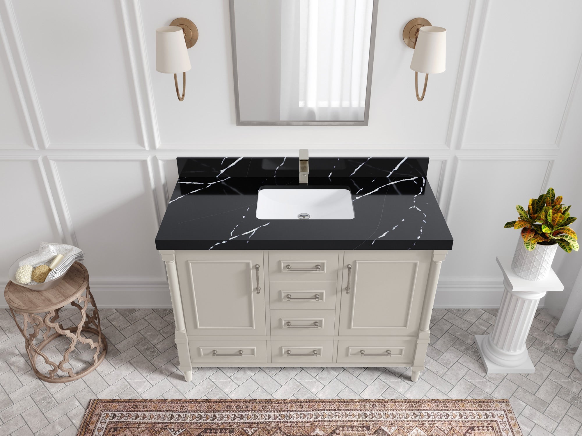 Aberdeen 48 in. W x 22 in. D Single Sink Bathroom Vanity - Willow Bath and Vanity