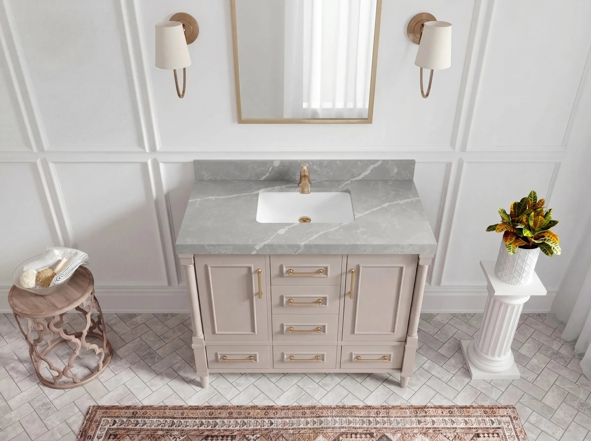 Aberdeen 48 in. W x 22 in. D Single Sink Bathroom Vanity - Willow Bath and Vanity